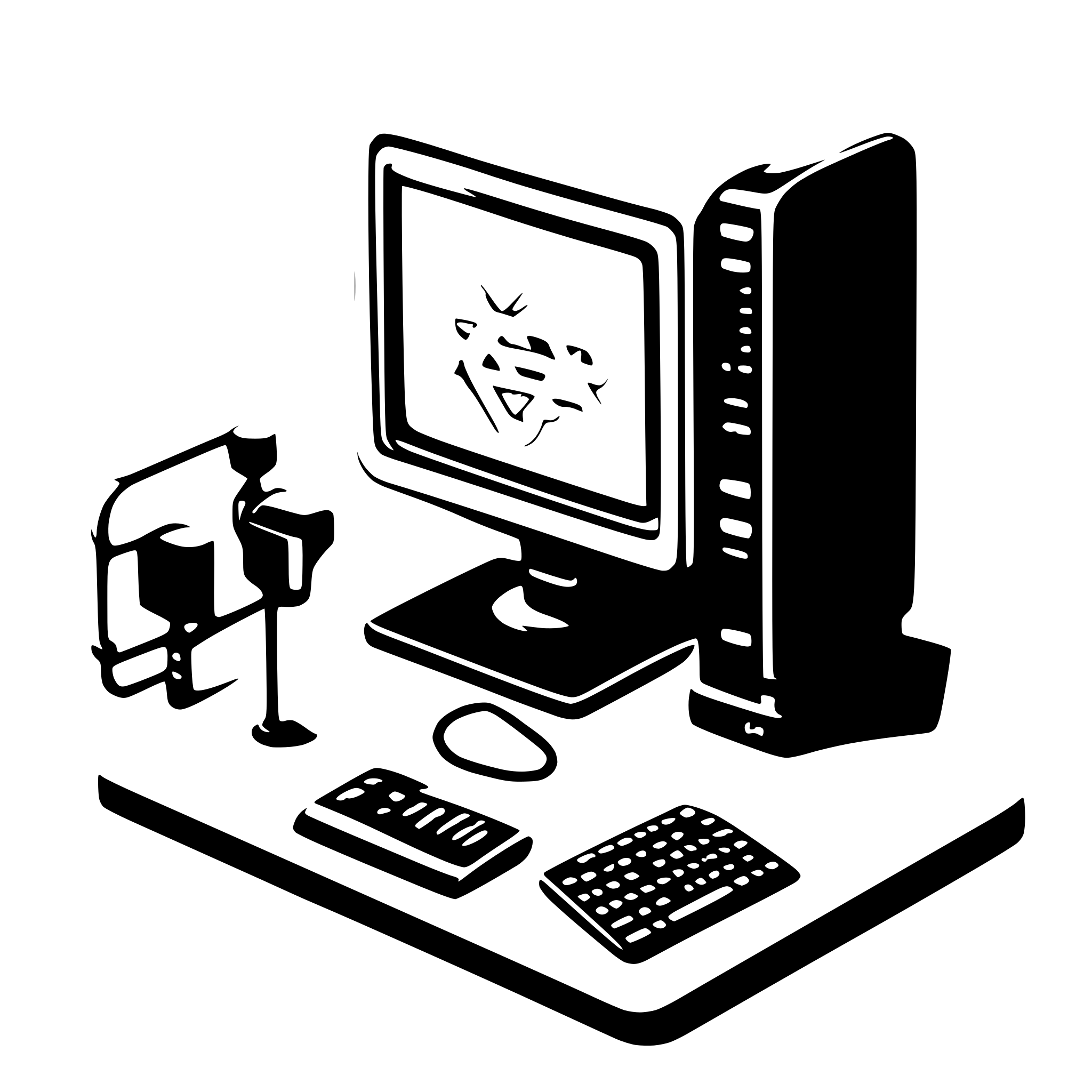 AI-generated SVG of 'isometric computer network'