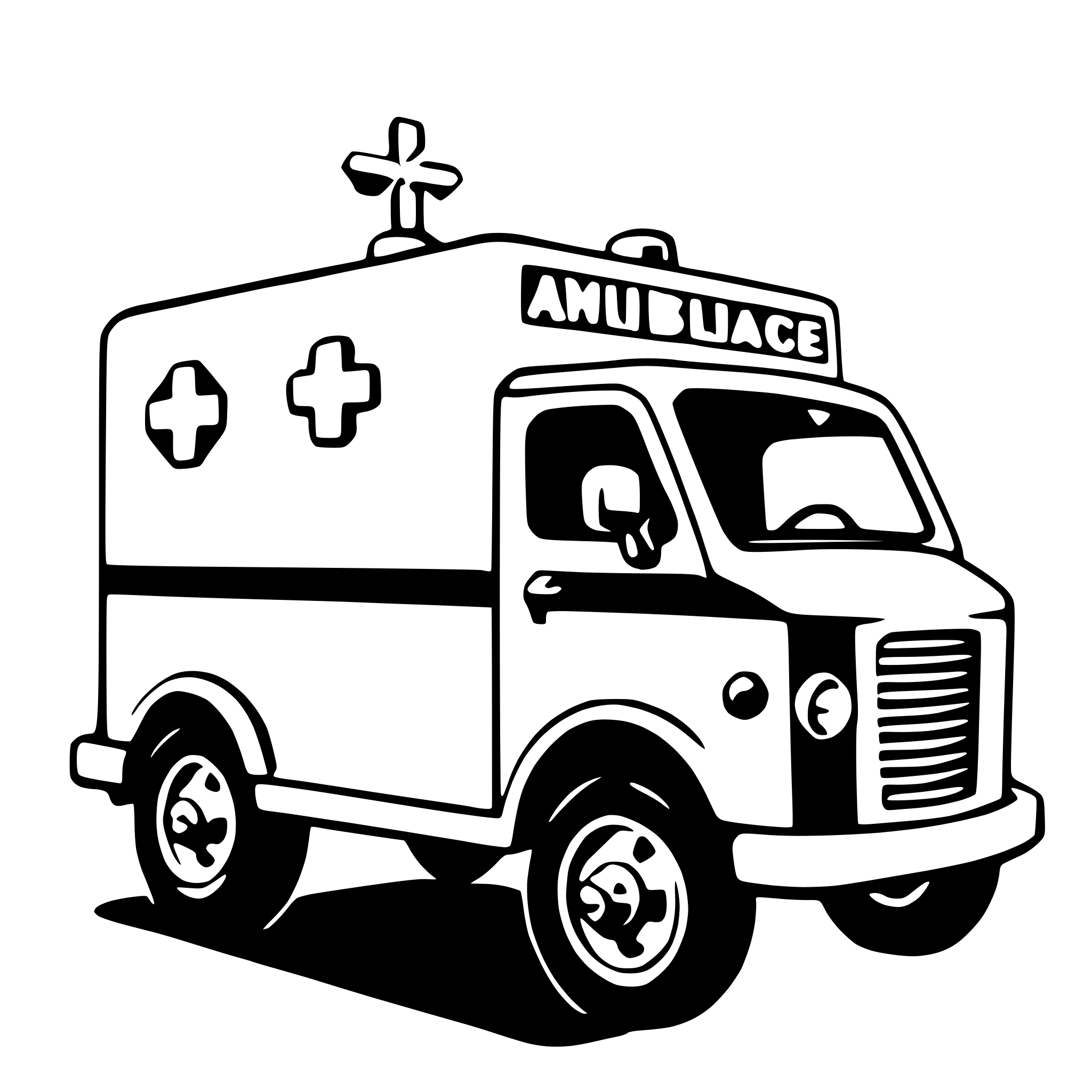 AI-generated SVG of 'ambulance'