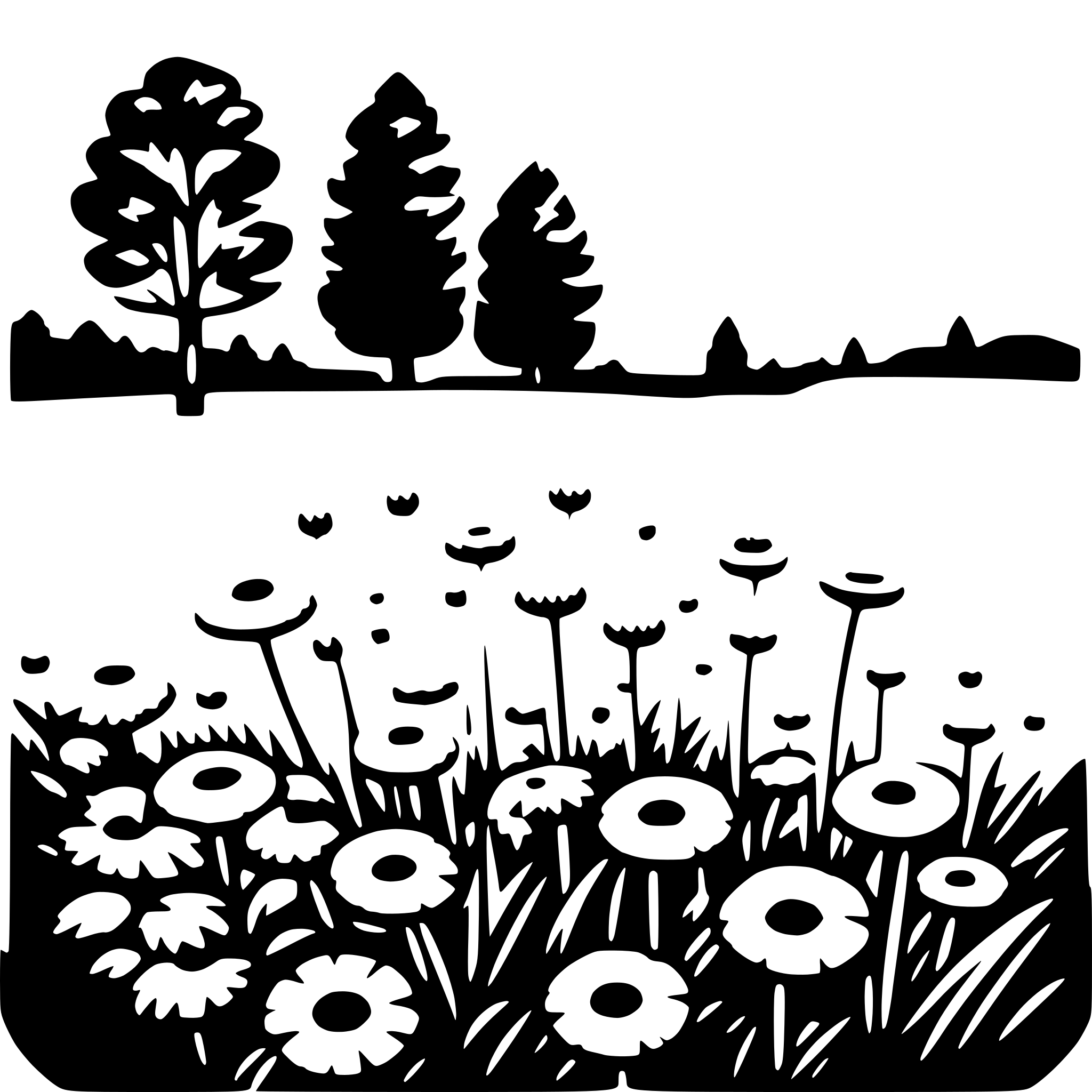 AI-generated SVG of 'flower meadow'
