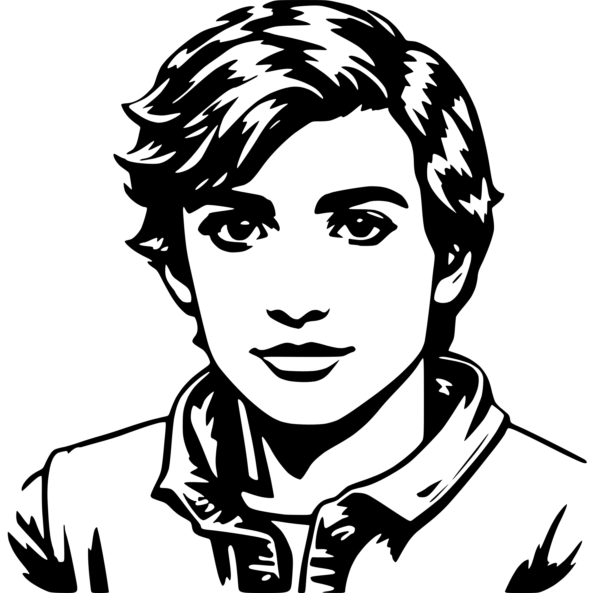 AI-generated SVG of a cute young guy