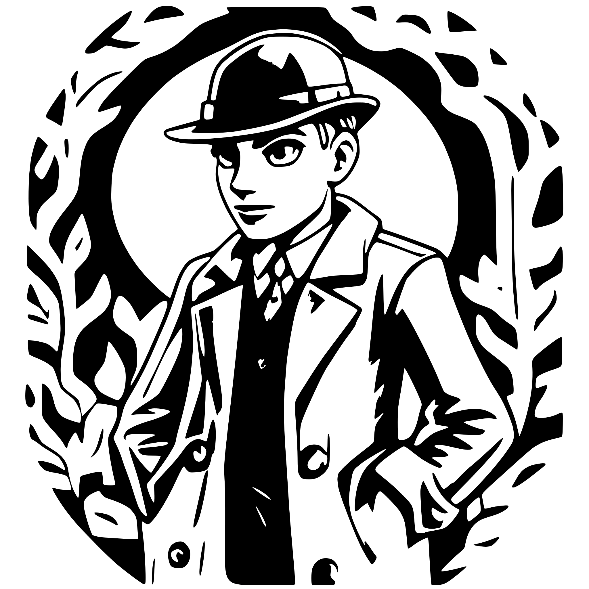 AI-generated SVG of a peaky blinders