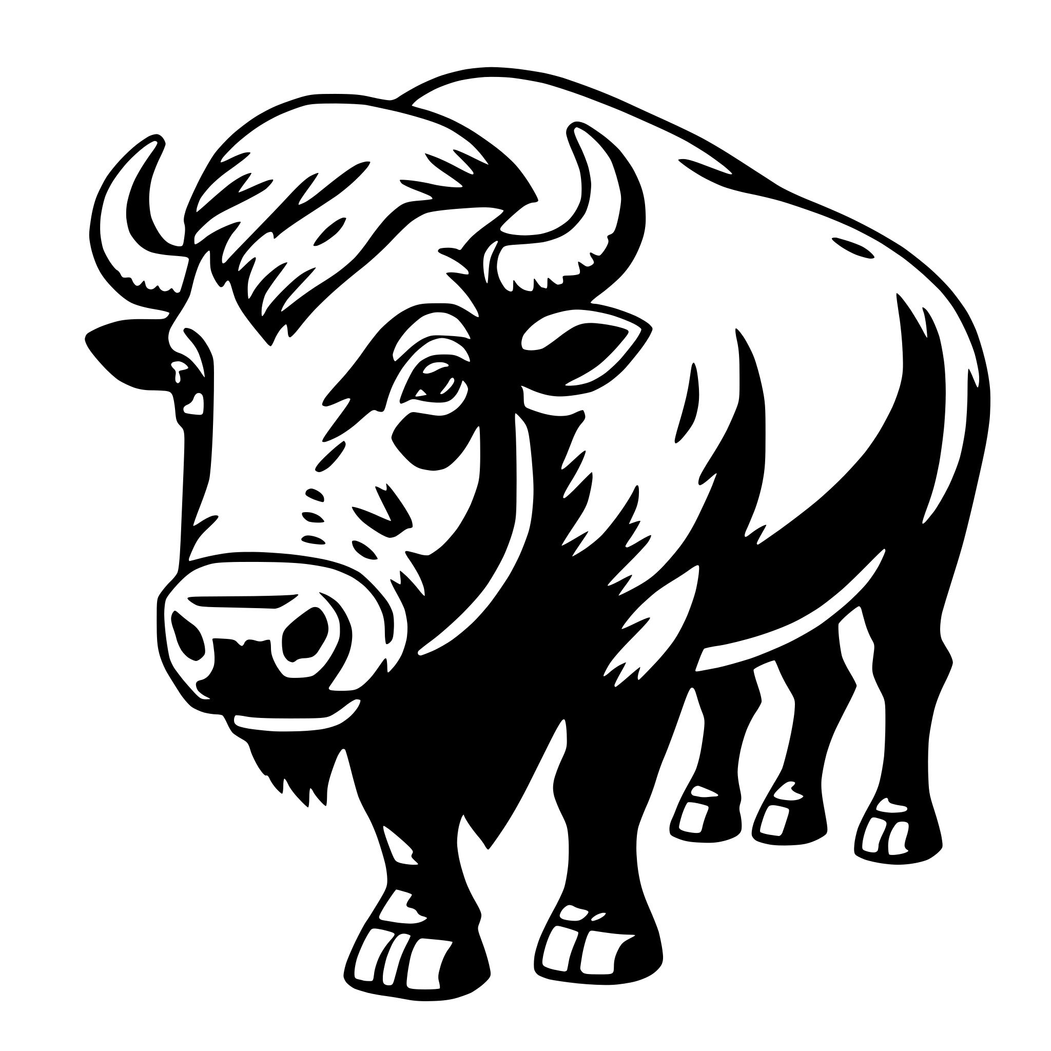 AI-generated SVG of 'bison'