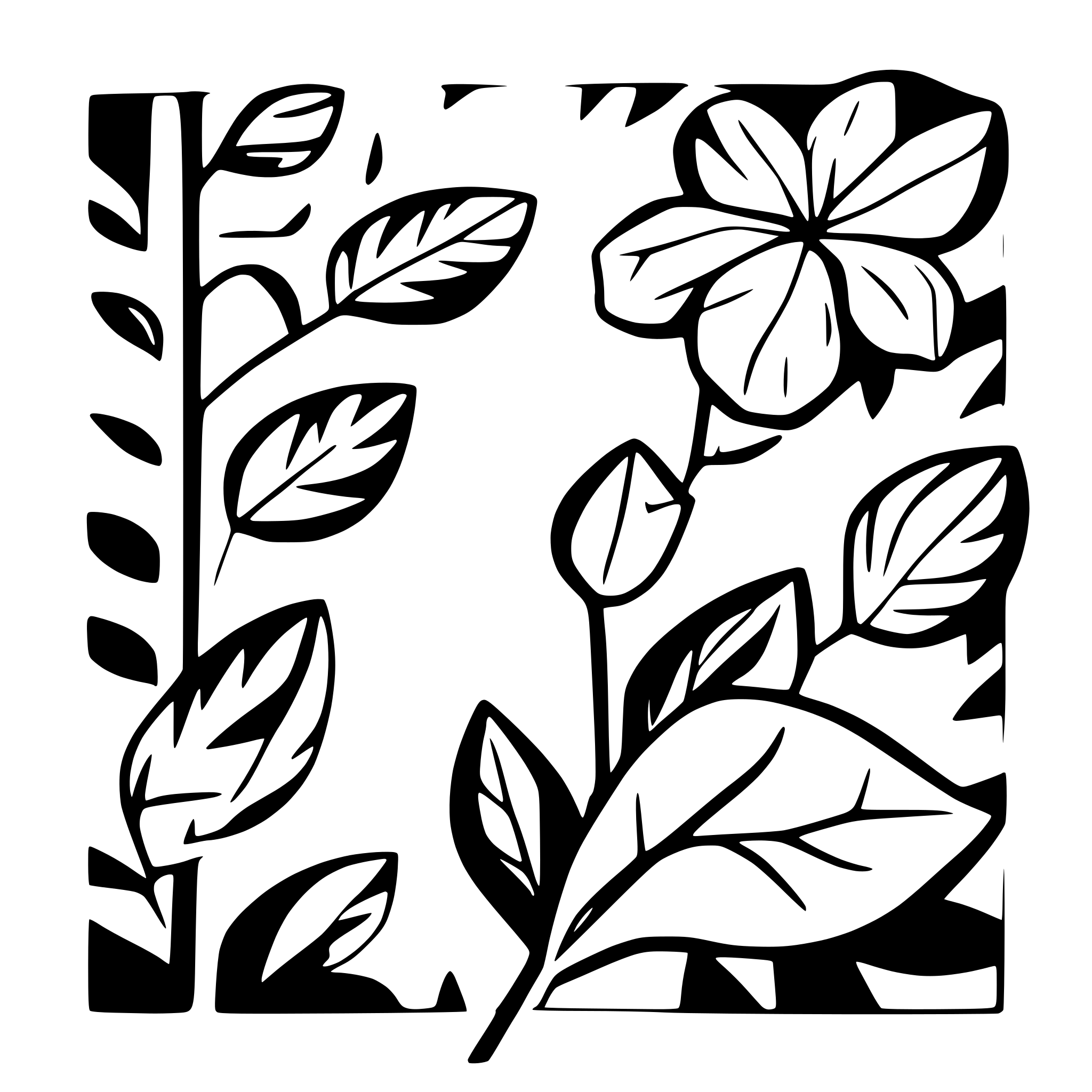 AI-generated SVG of 'floral vine border'