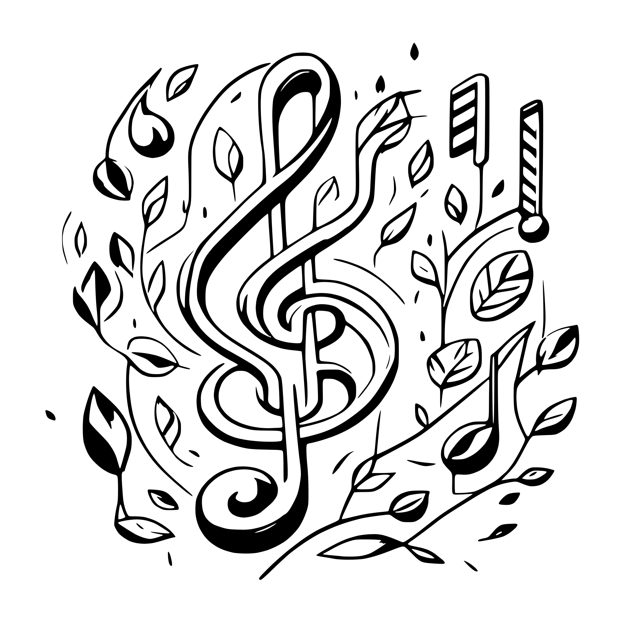 AI-generated SVG of a musical notes