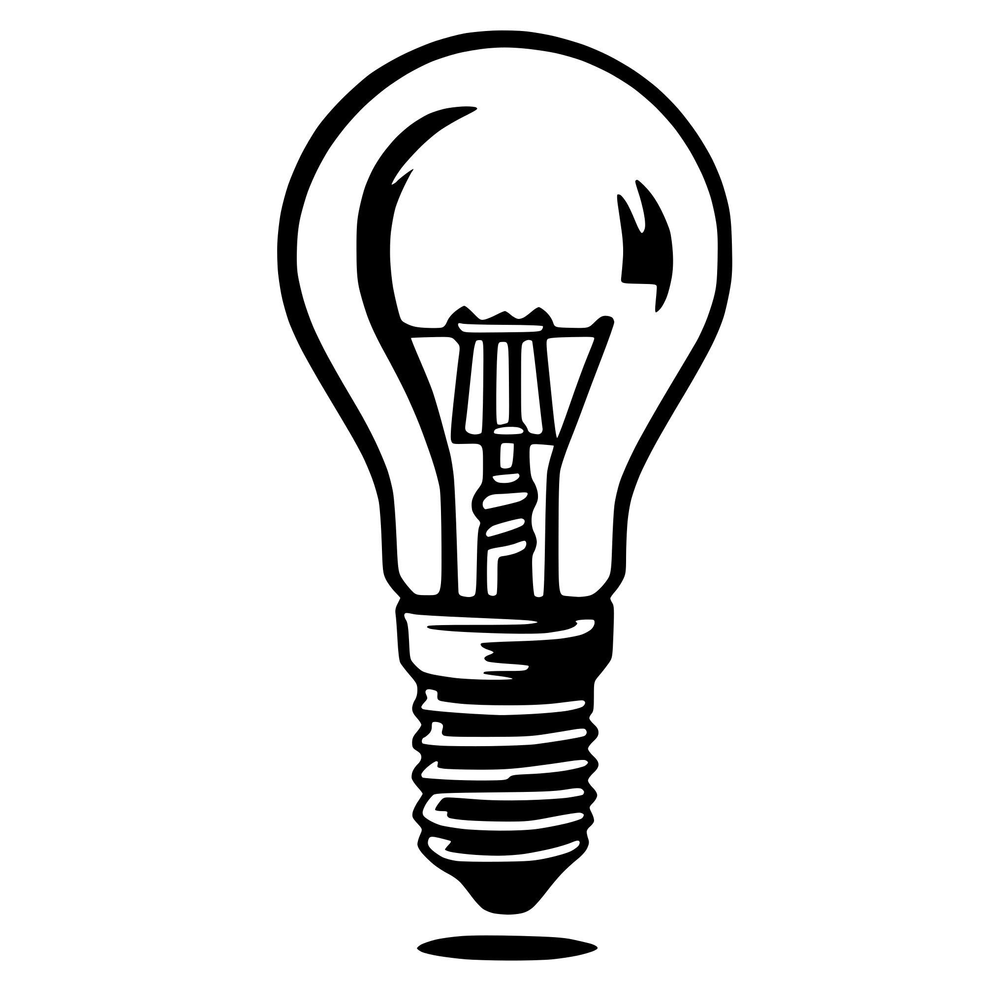 AI-generated SVG of 'Light bulb with one line'