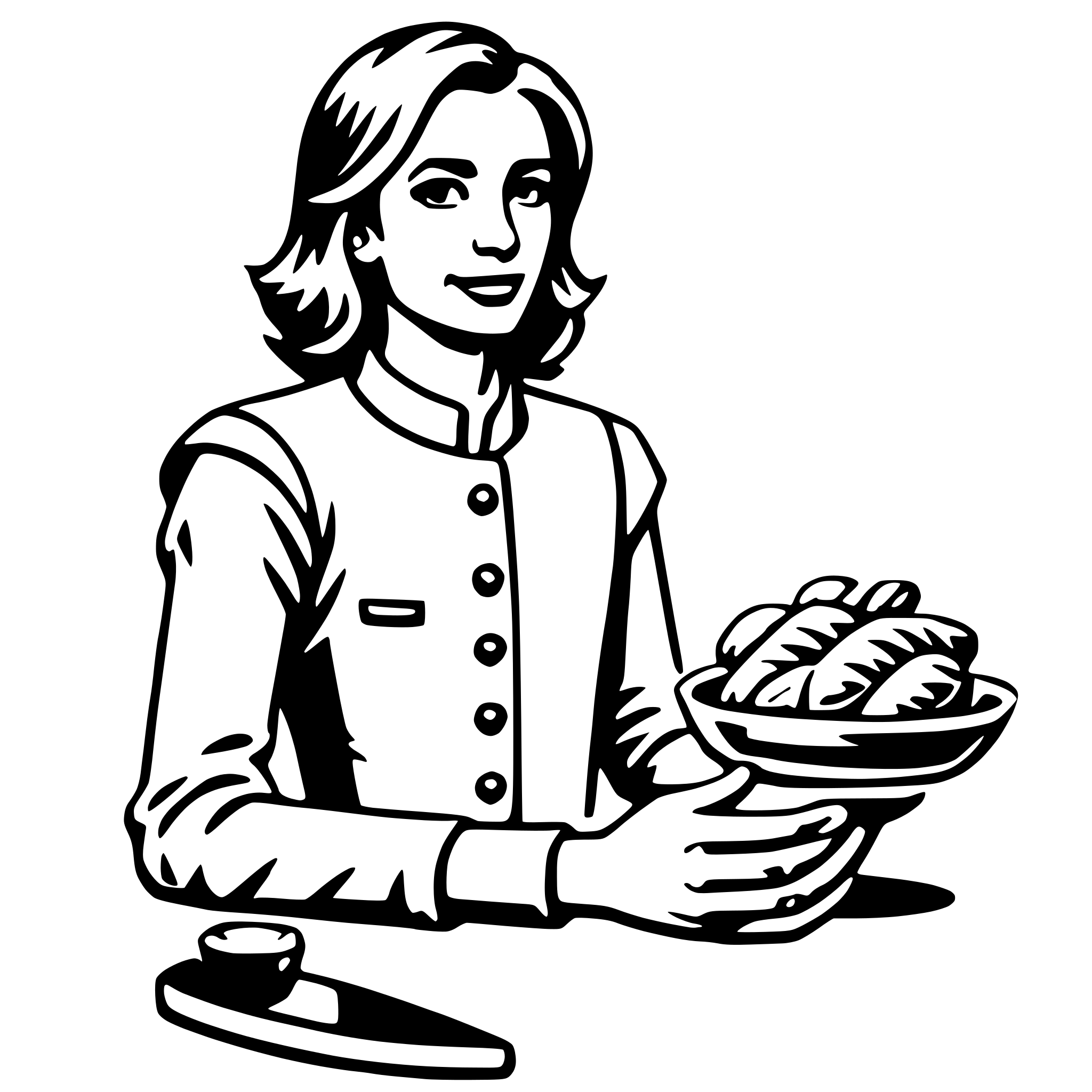 AI-generated SVG of a nutritionist