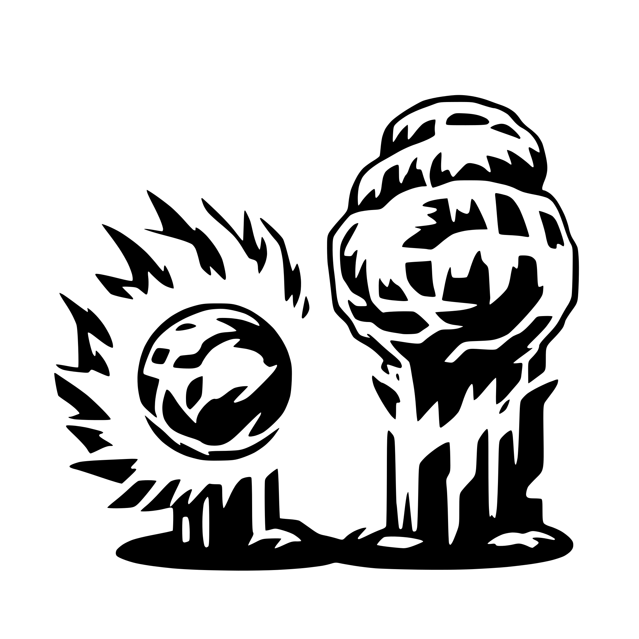 AI-generated SVG of 'Ryu and Ken Fireballs'