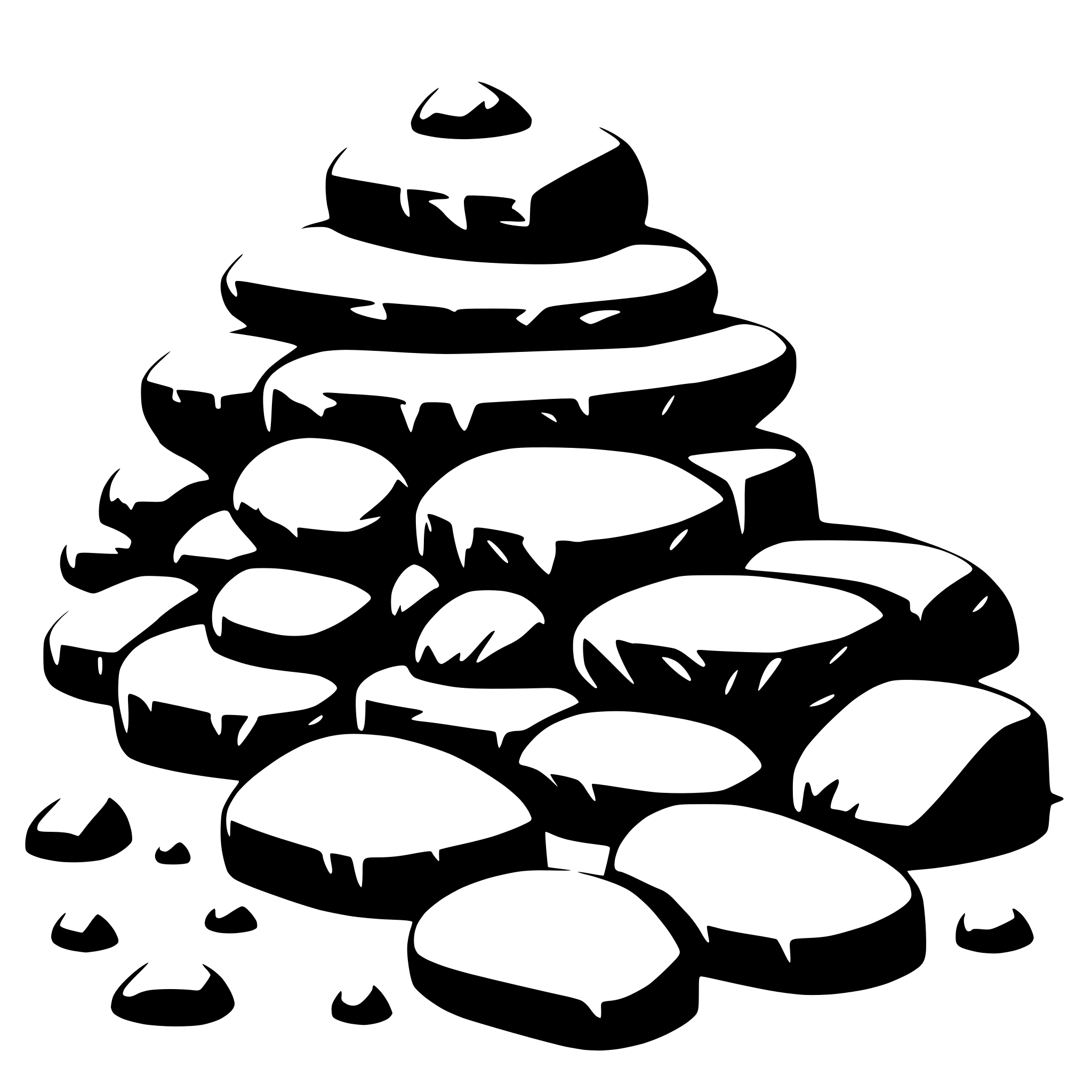 AI-generated SVG of 'Huge pile of stones'