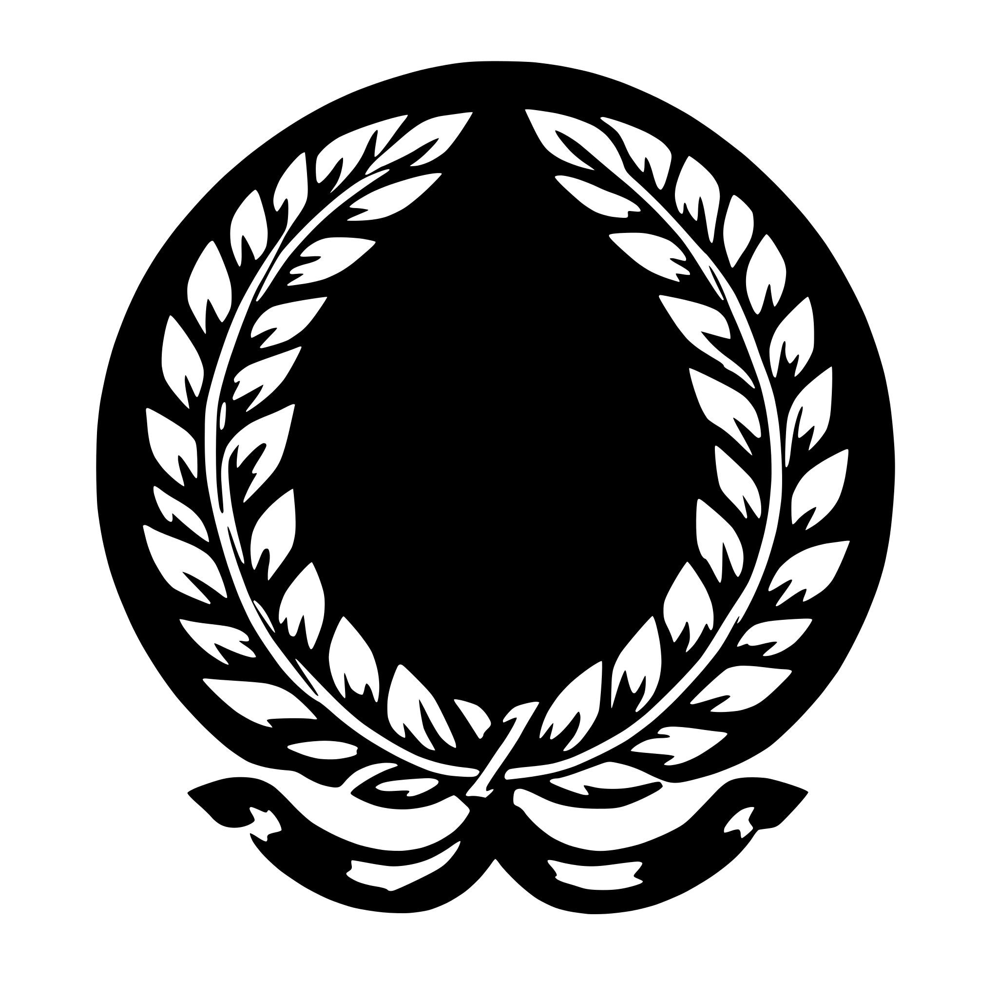 AI-generated SVG of 'laurel wreath'