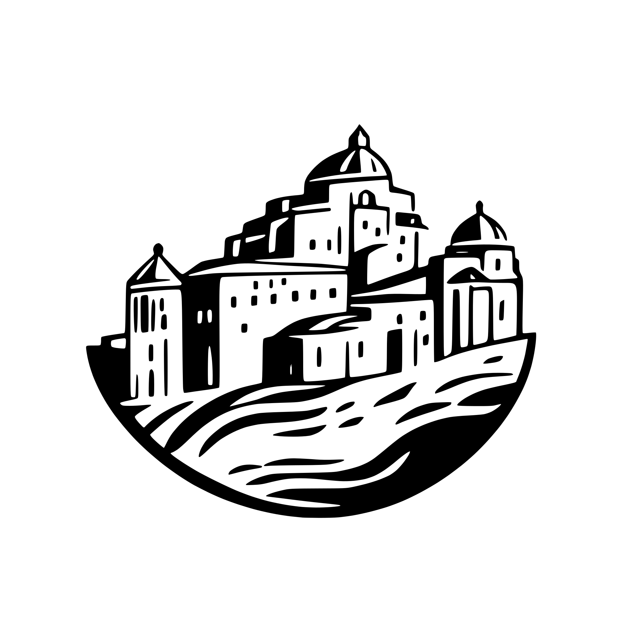AI-generated SVG of a dubrovnik city landmark