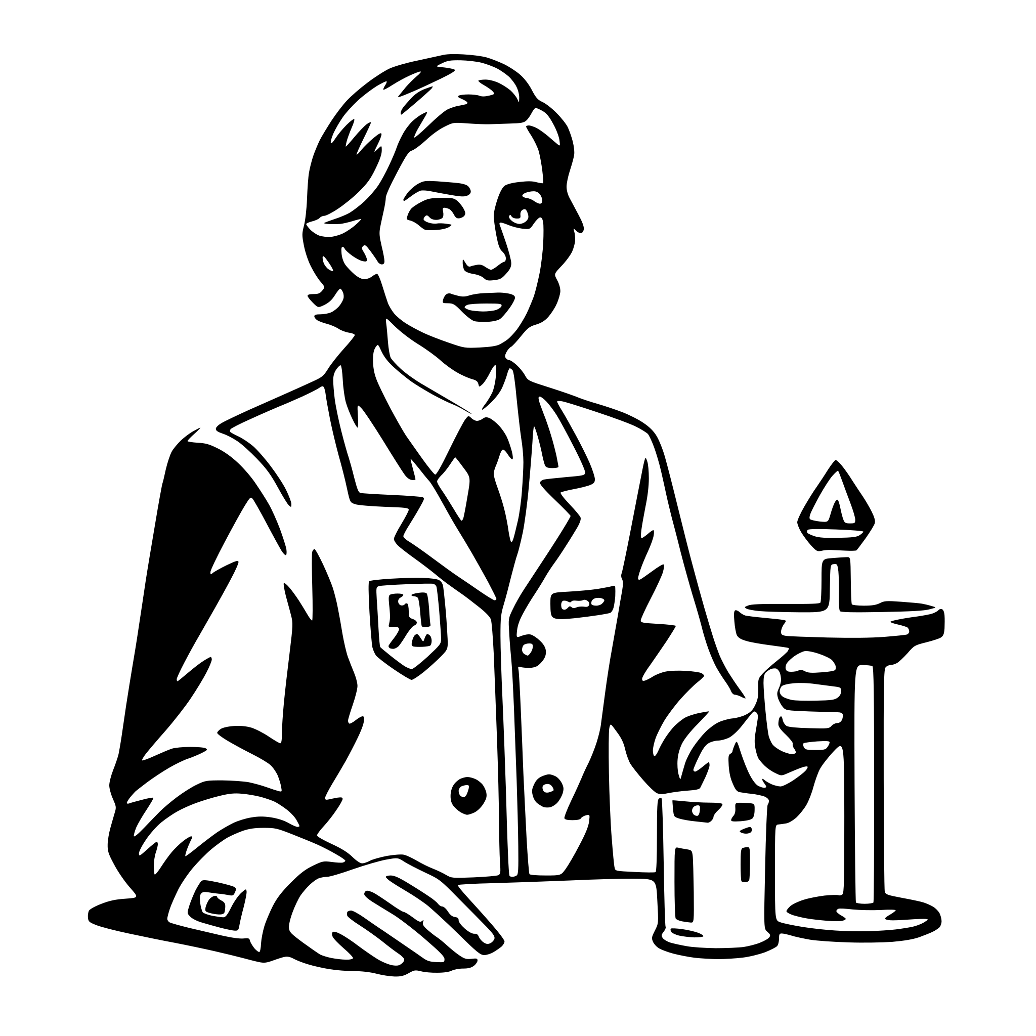 AI-generated SVG of 'research scientist'