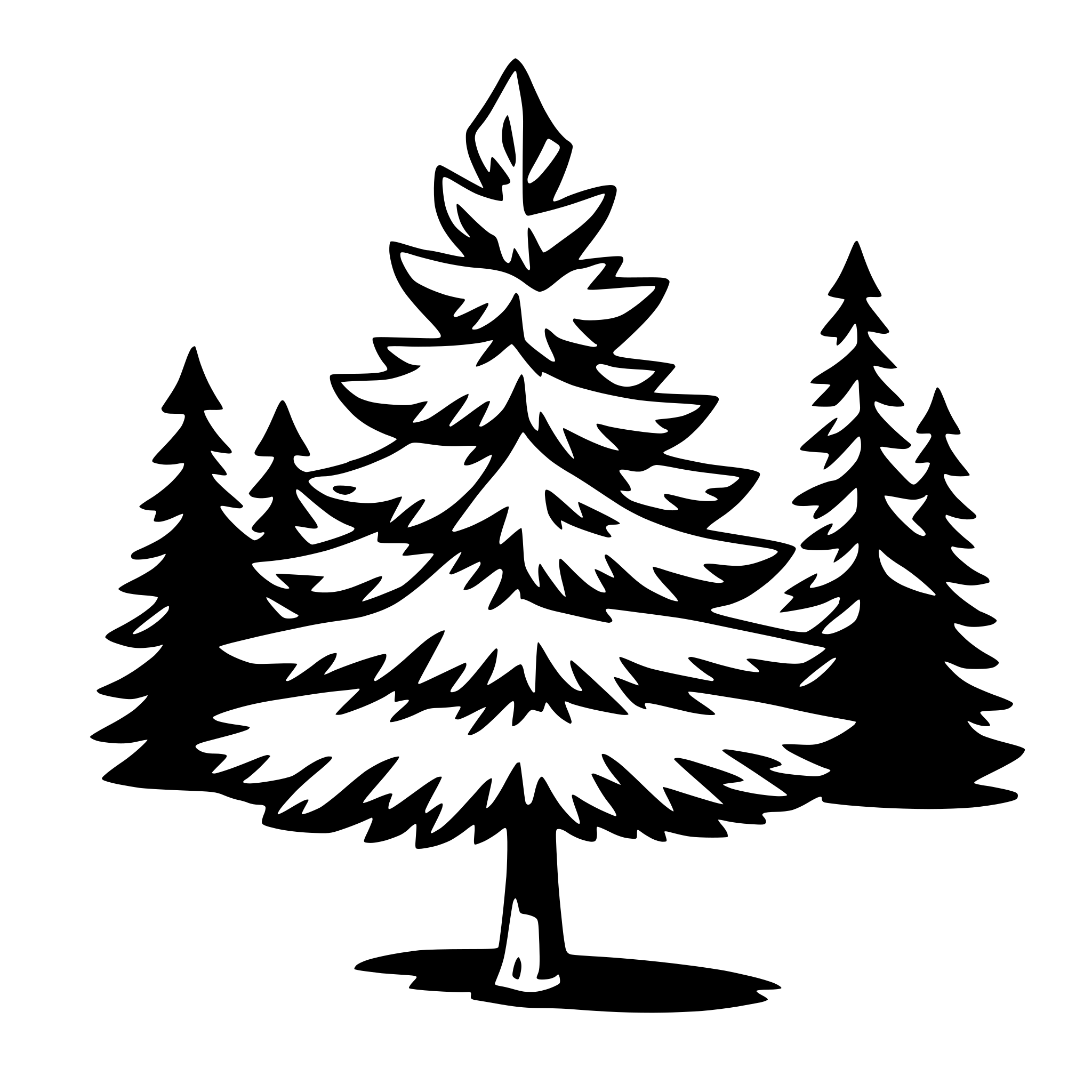 AI-generated SVG of 'fir tree'