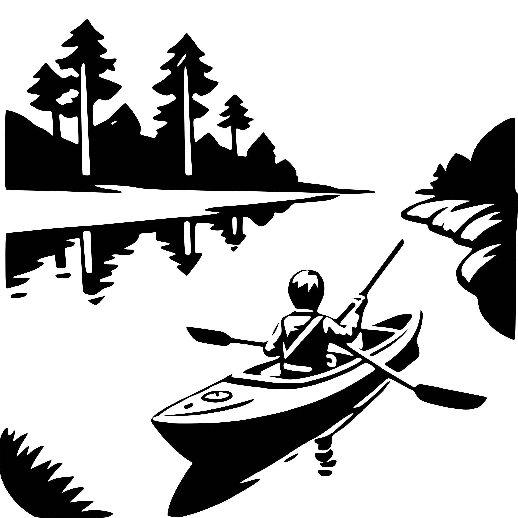 AI-generated SVG of 'kayaking on river'