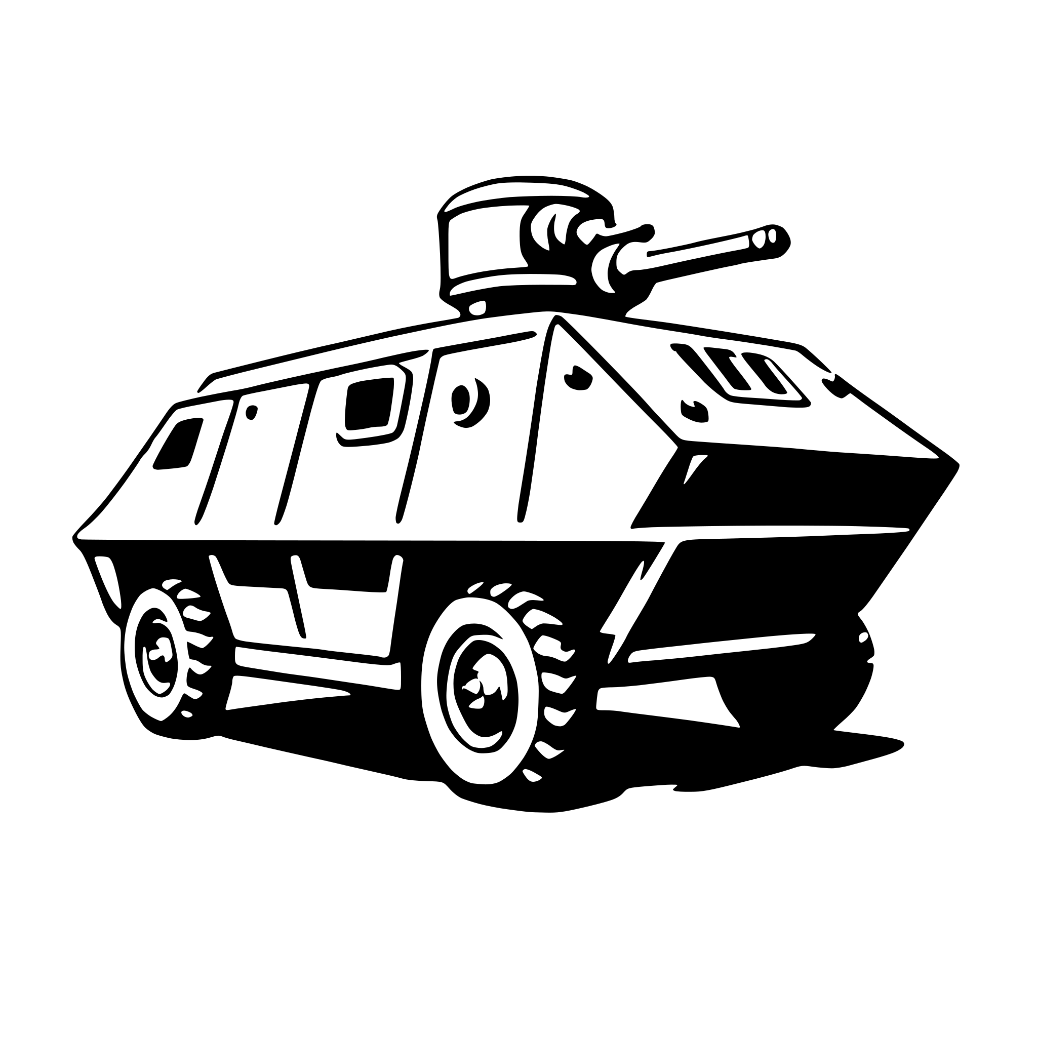 AI-generated SVG of a armored personnel carrier