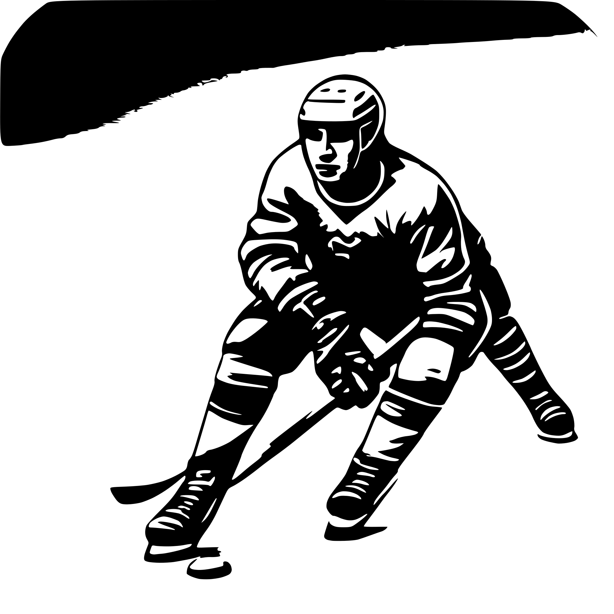 AI-generated SVG of a Ice Hockey Player