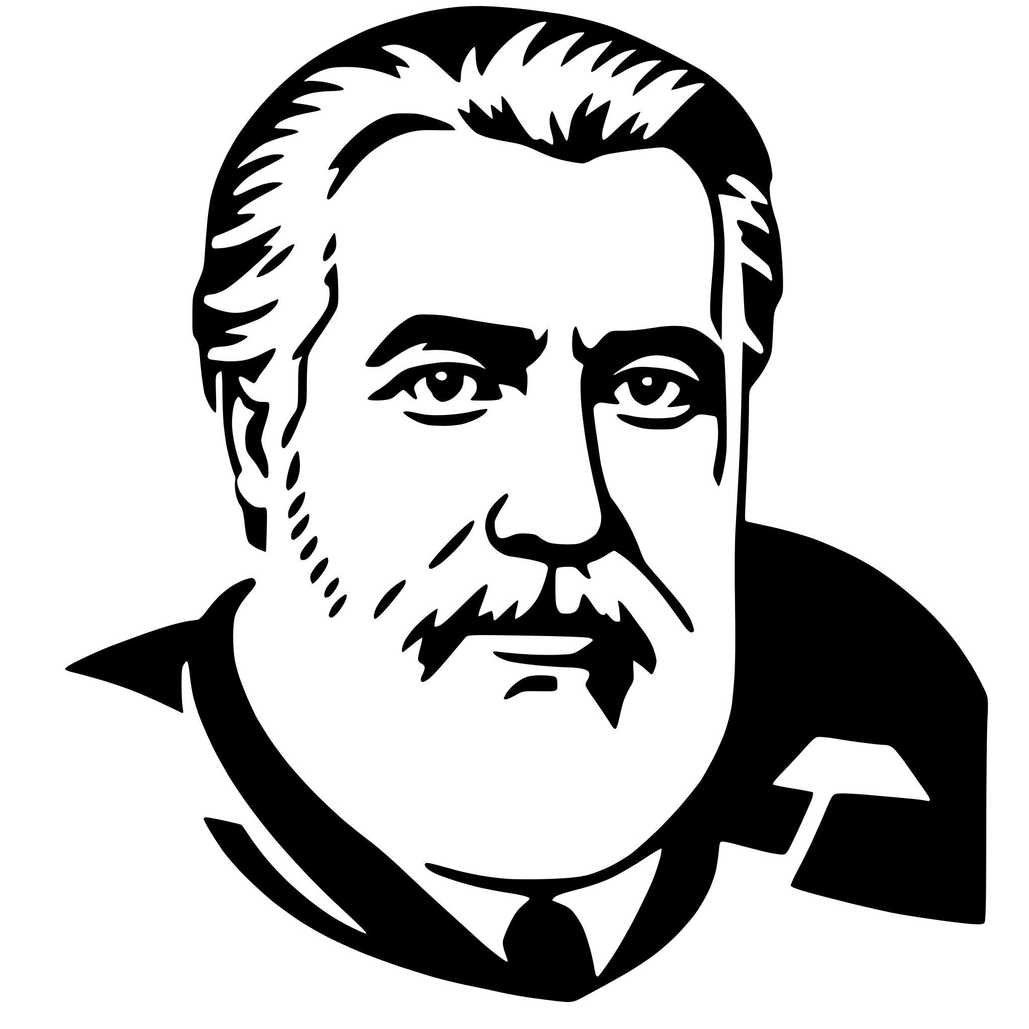 AI-generated SVG of a alexander graham bell