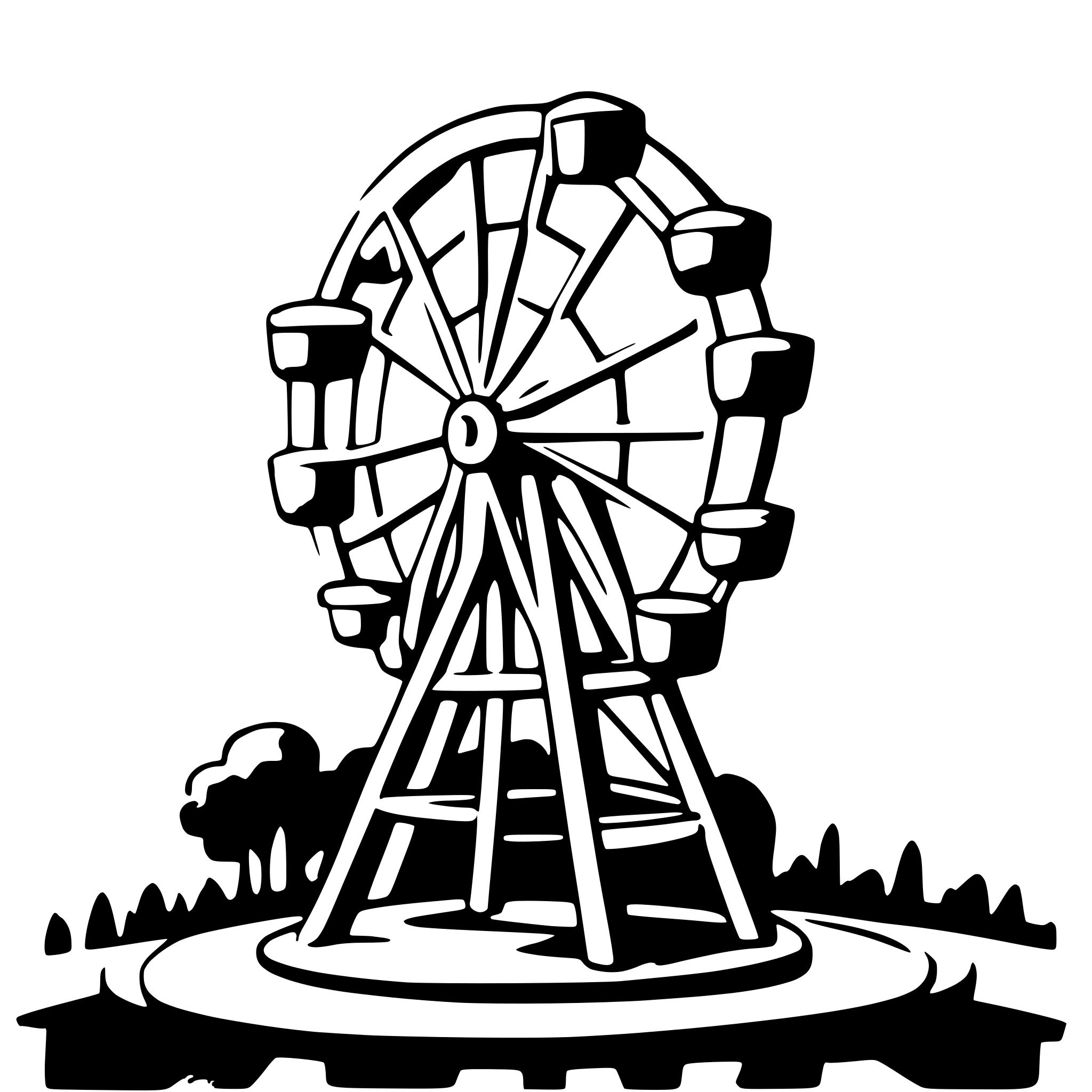 AI-generated SVG of 'ferris wheel'