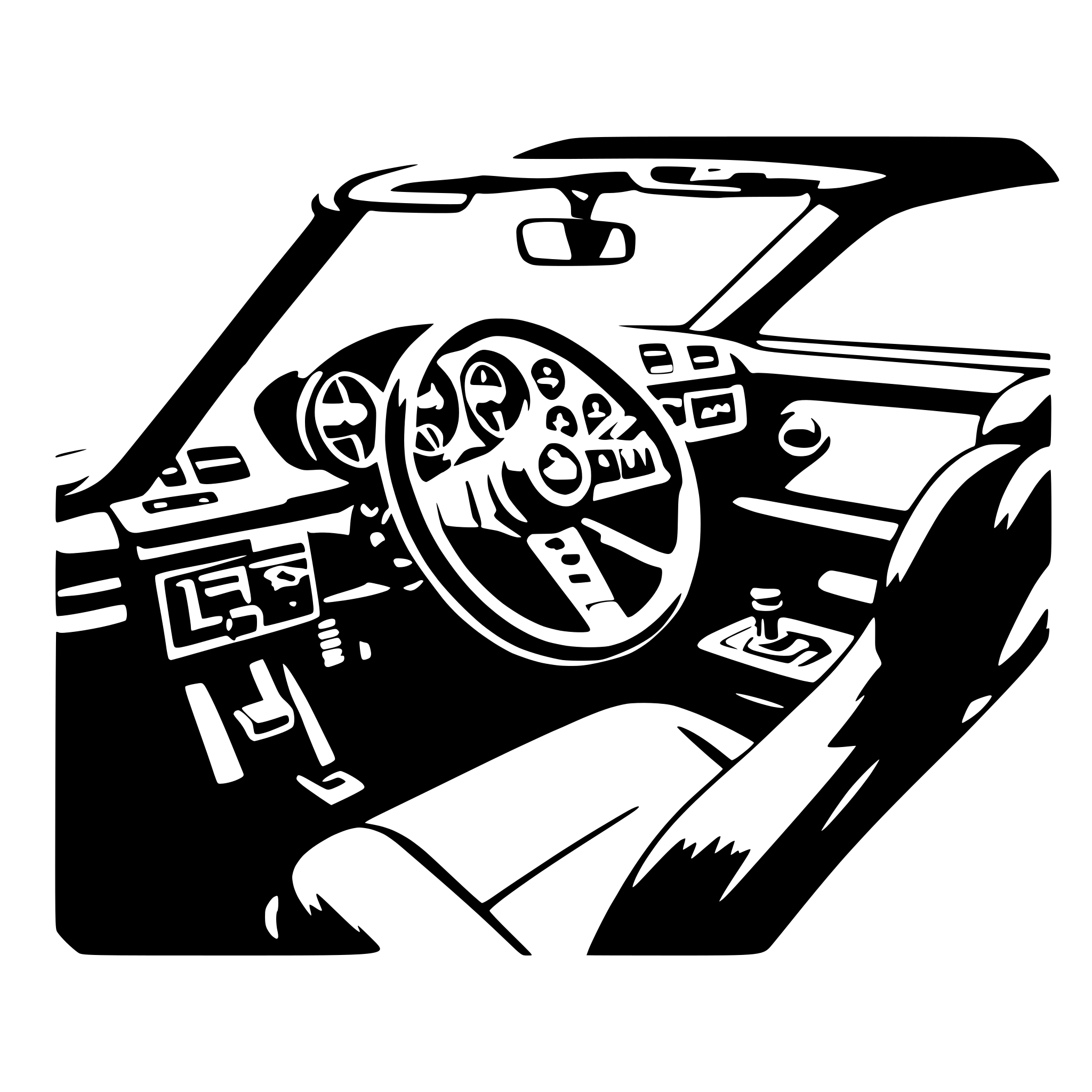 AI-generated SVG of 'car cockpit drivers side view'