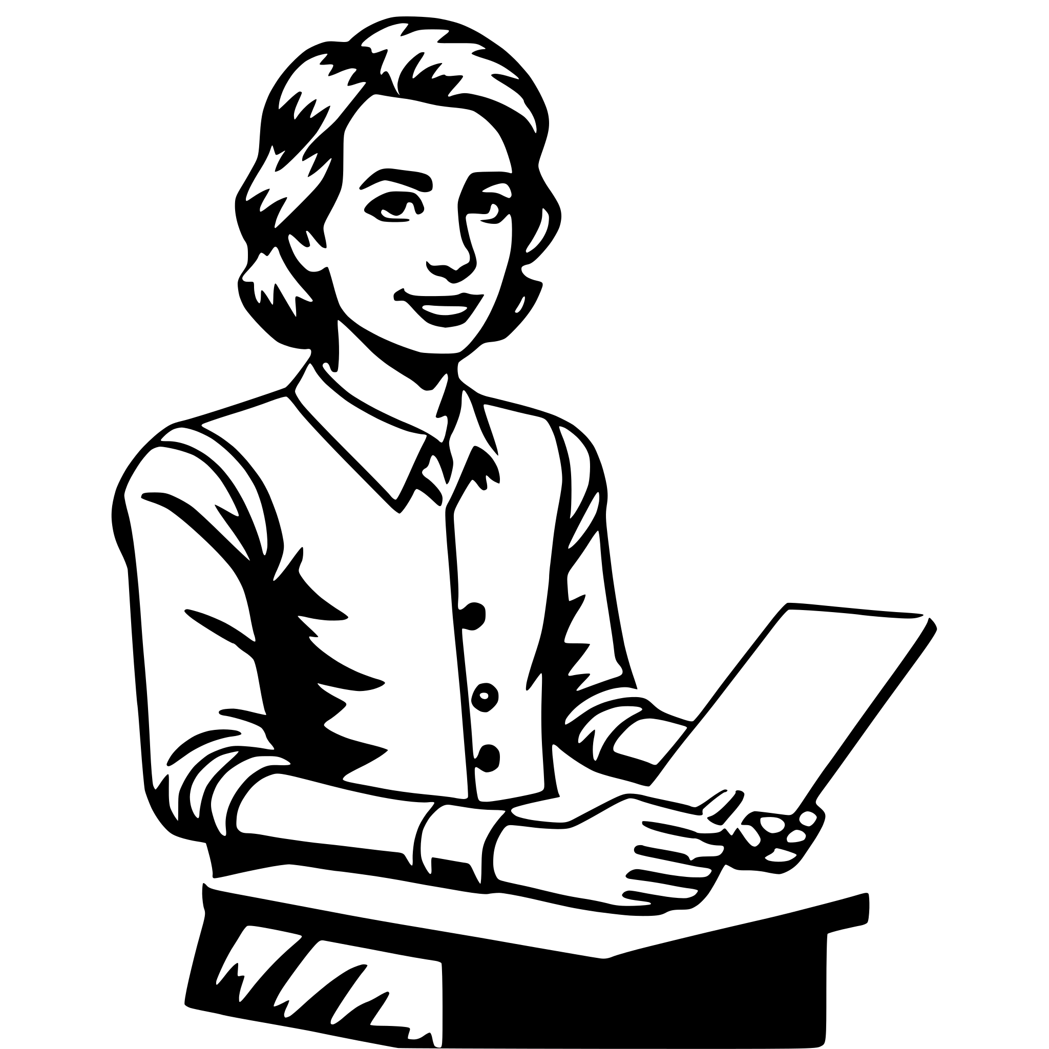 AI-generated SVG of a teacher