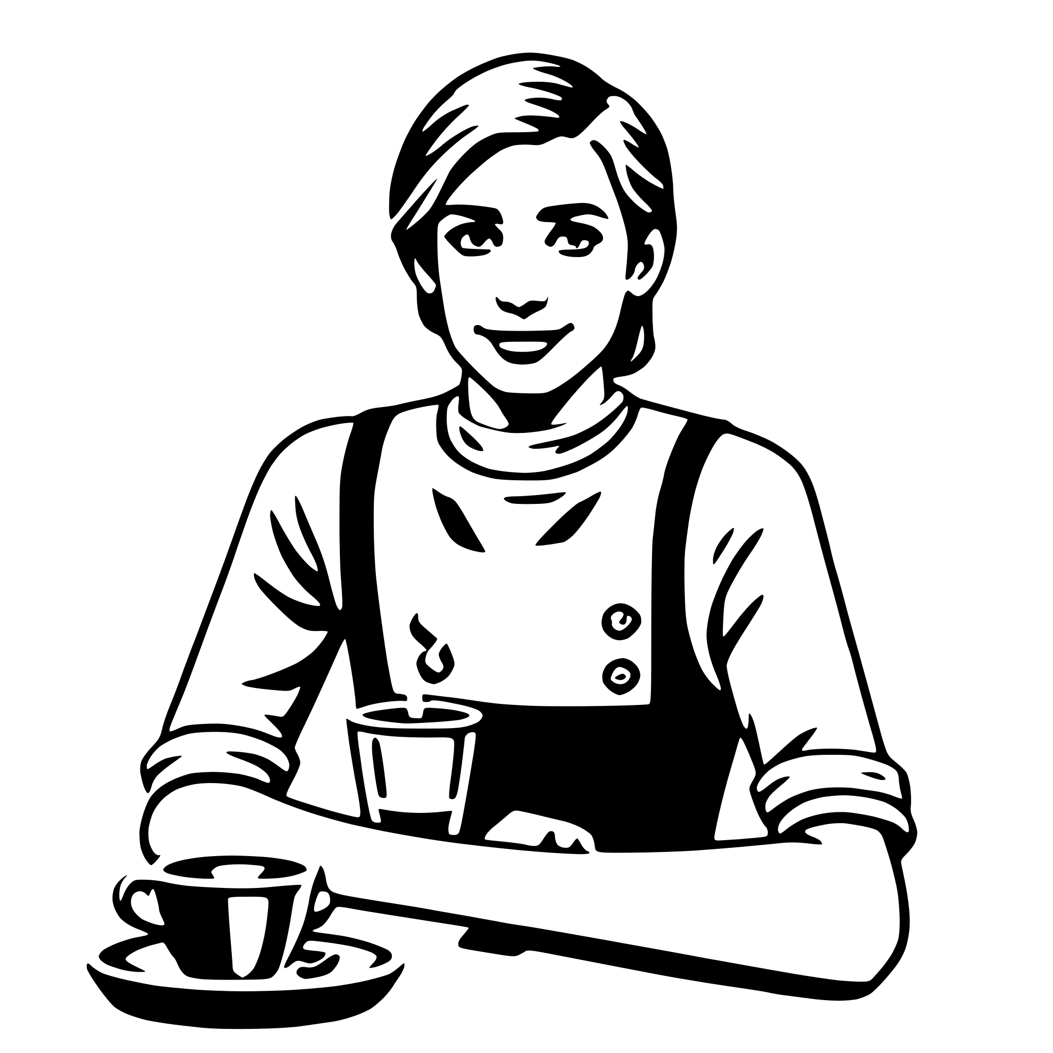 AI-generated SVG of 'barista'
