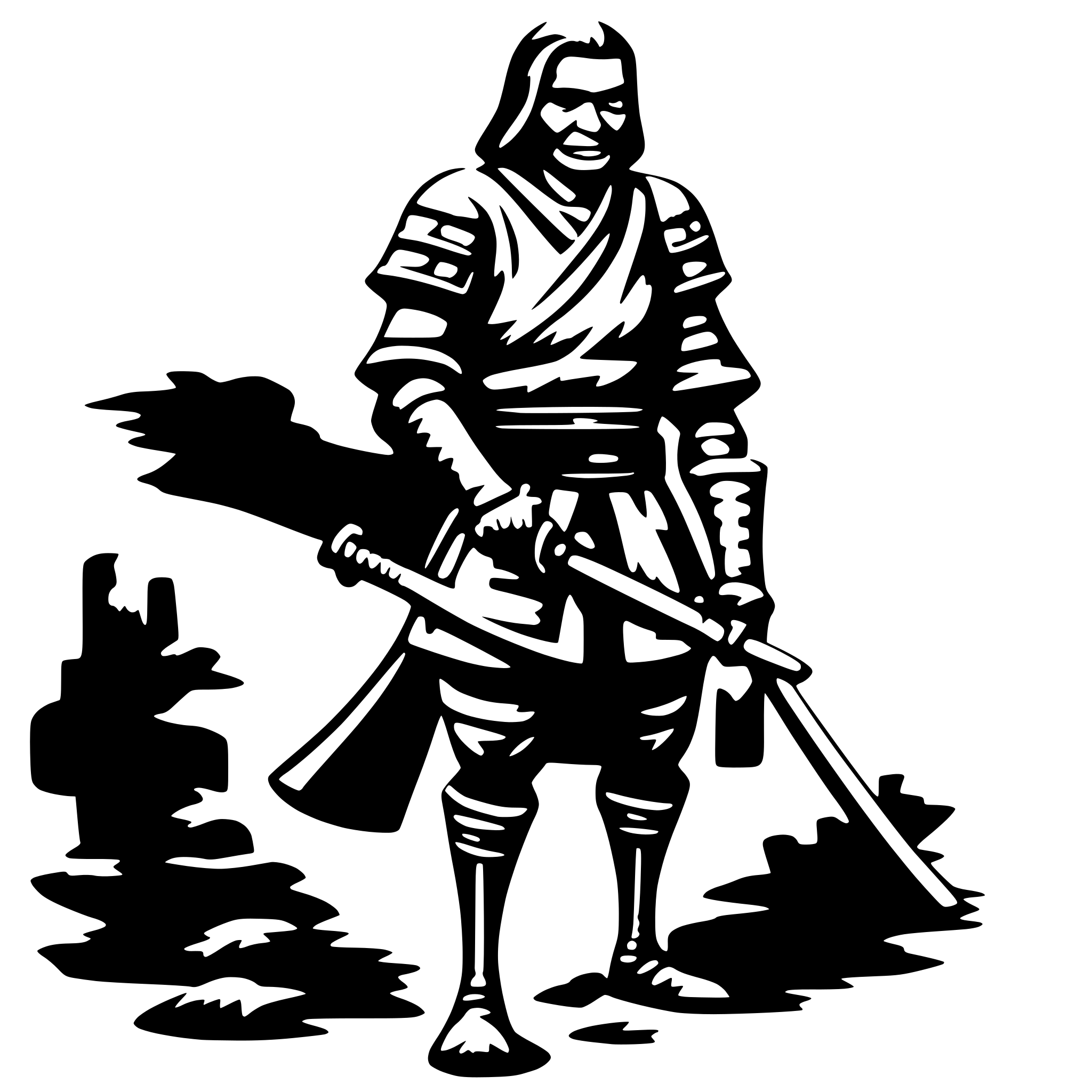 AI-generated SVG of a old samurai