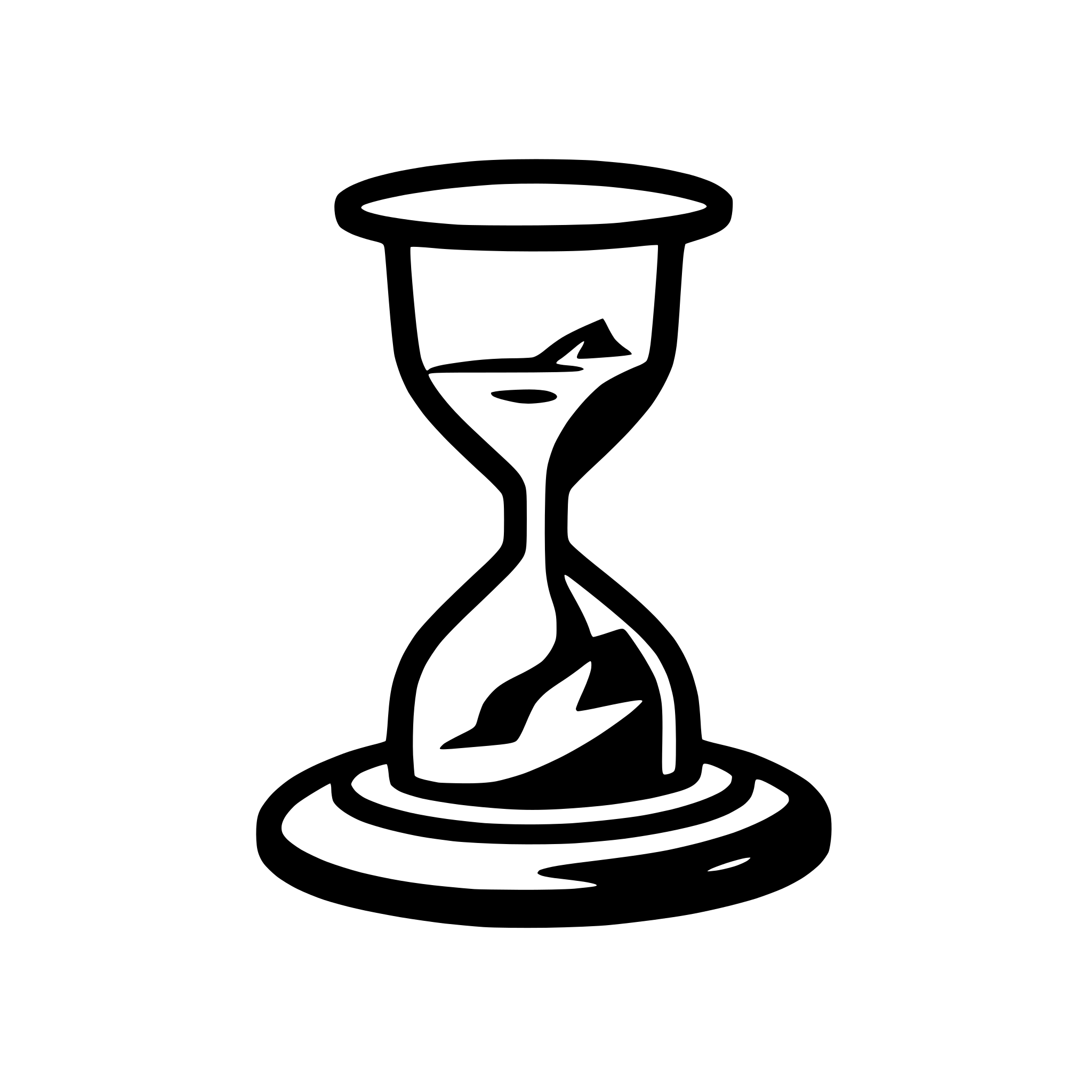 AI-generated SVG of 'hourglass with flowing sand'