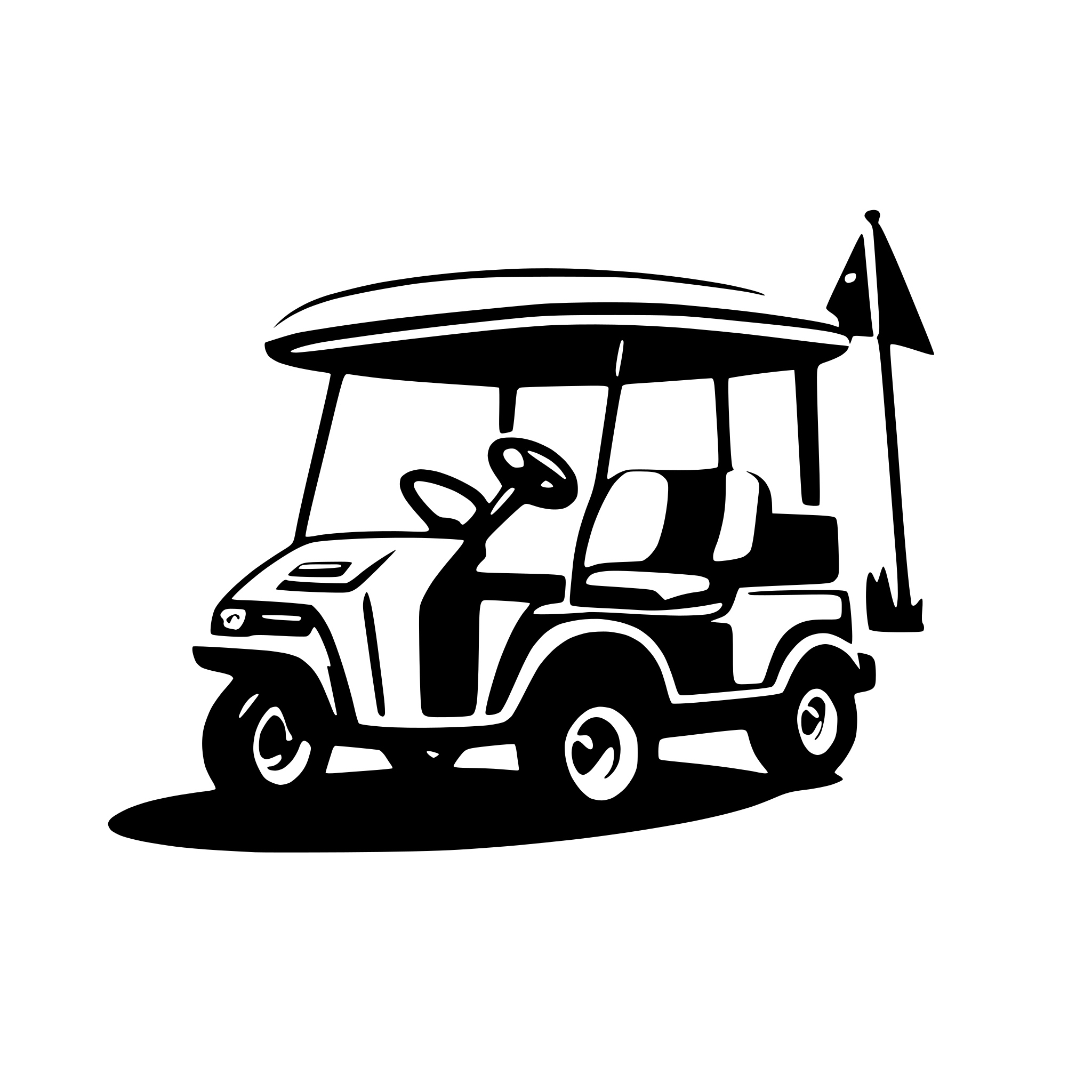 AI-generated SVG of 'a golfcart shaped form'