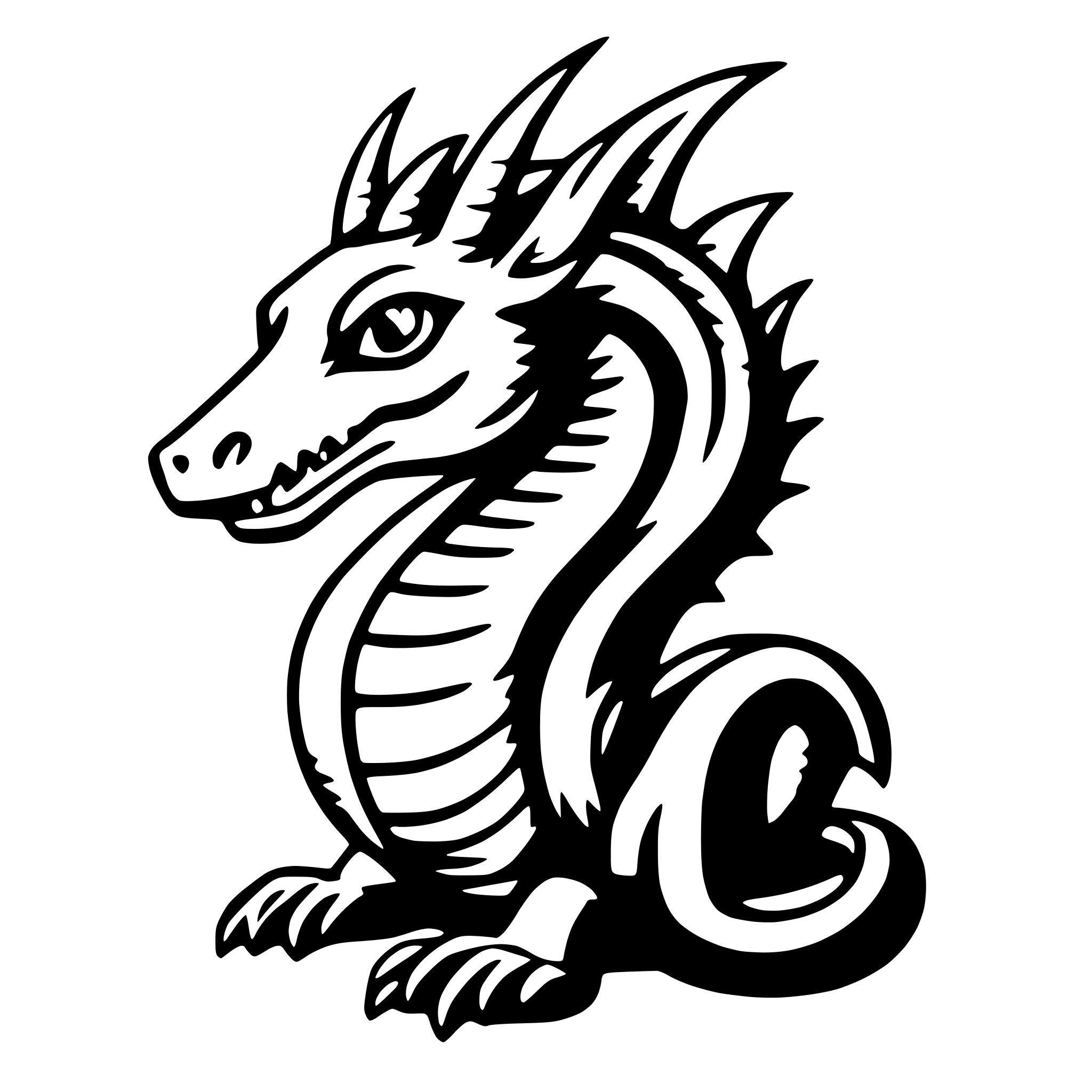 AI-generated SVG of a dragon