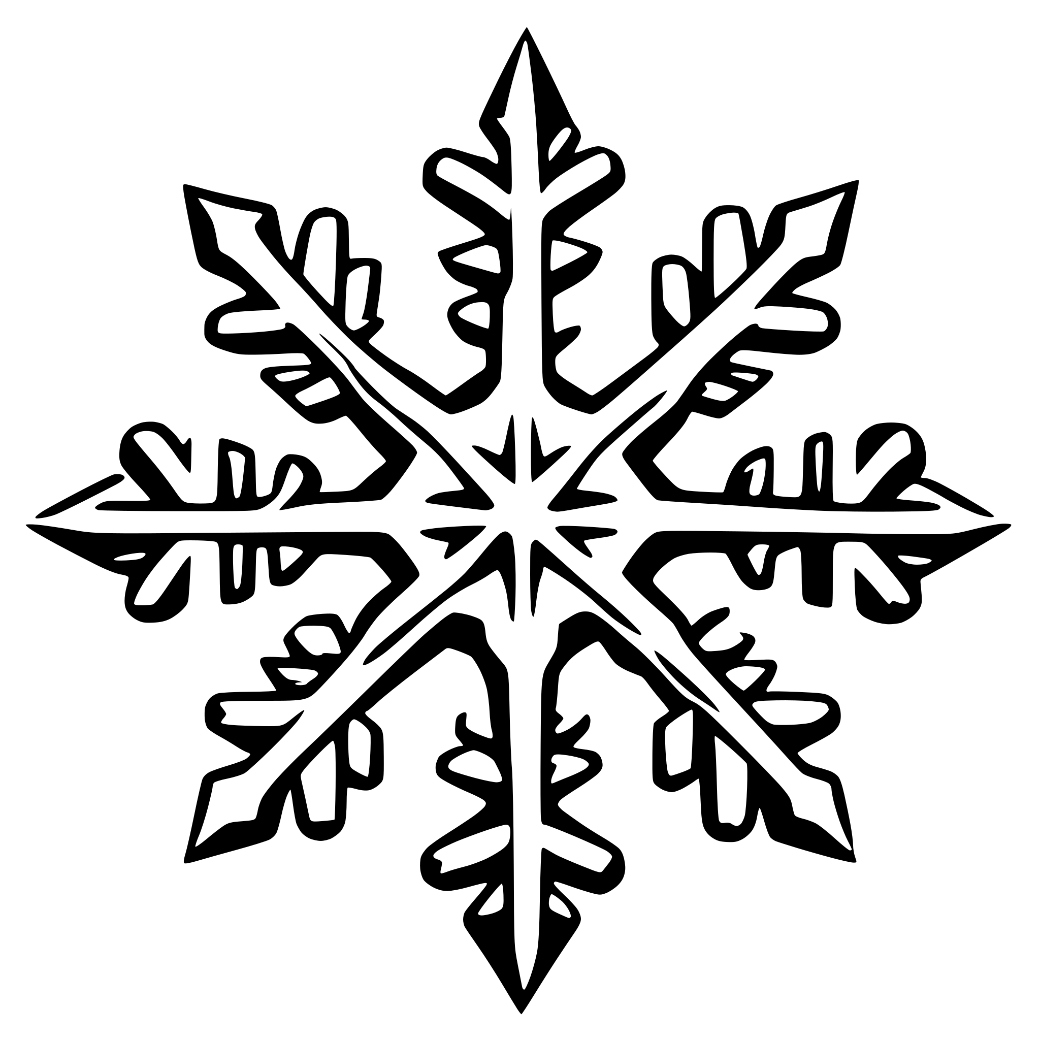 AI-generated SVG of a snowflake