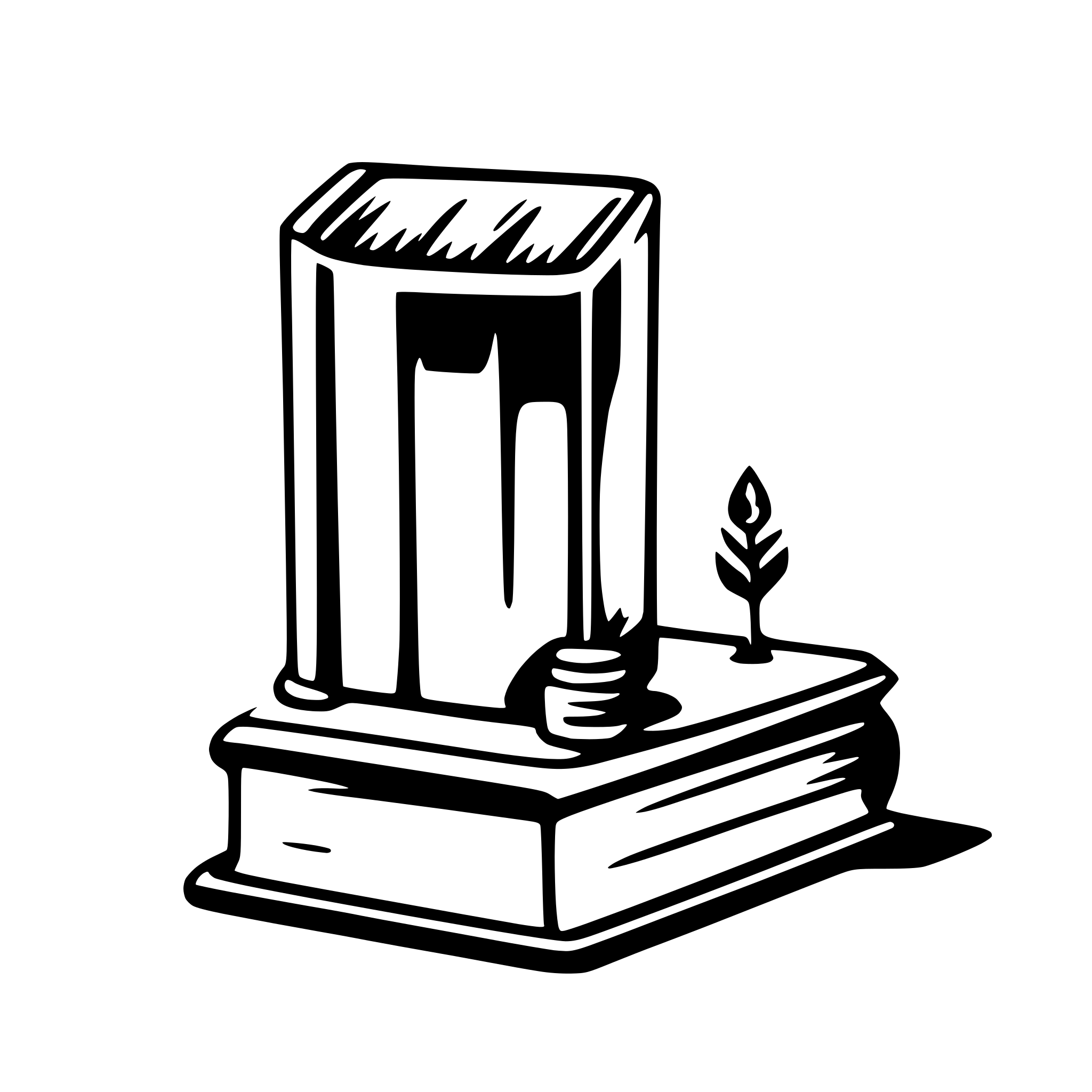 AI-generated SVG of a book