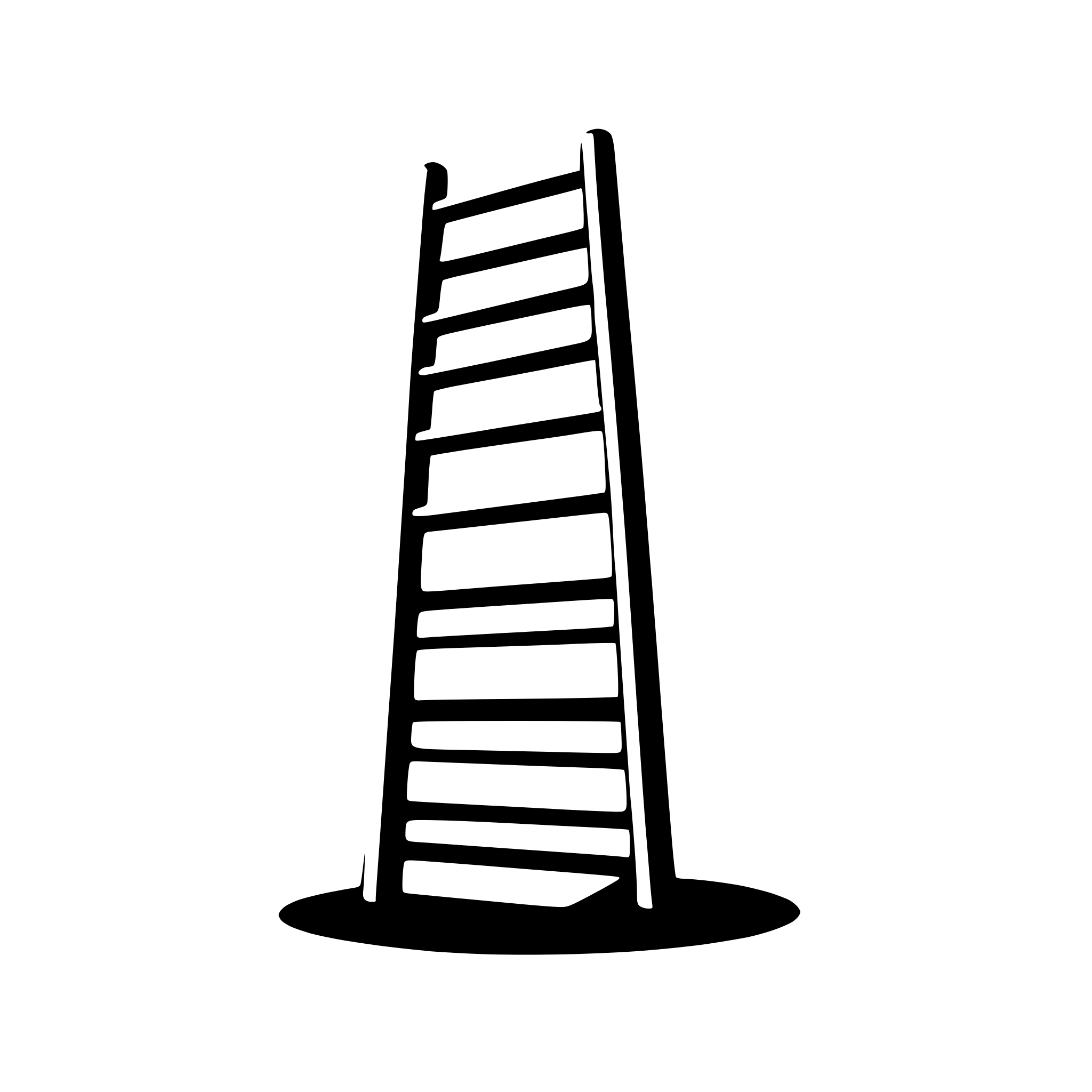AI-generated SVG of 'minimalist ladder with rungs'