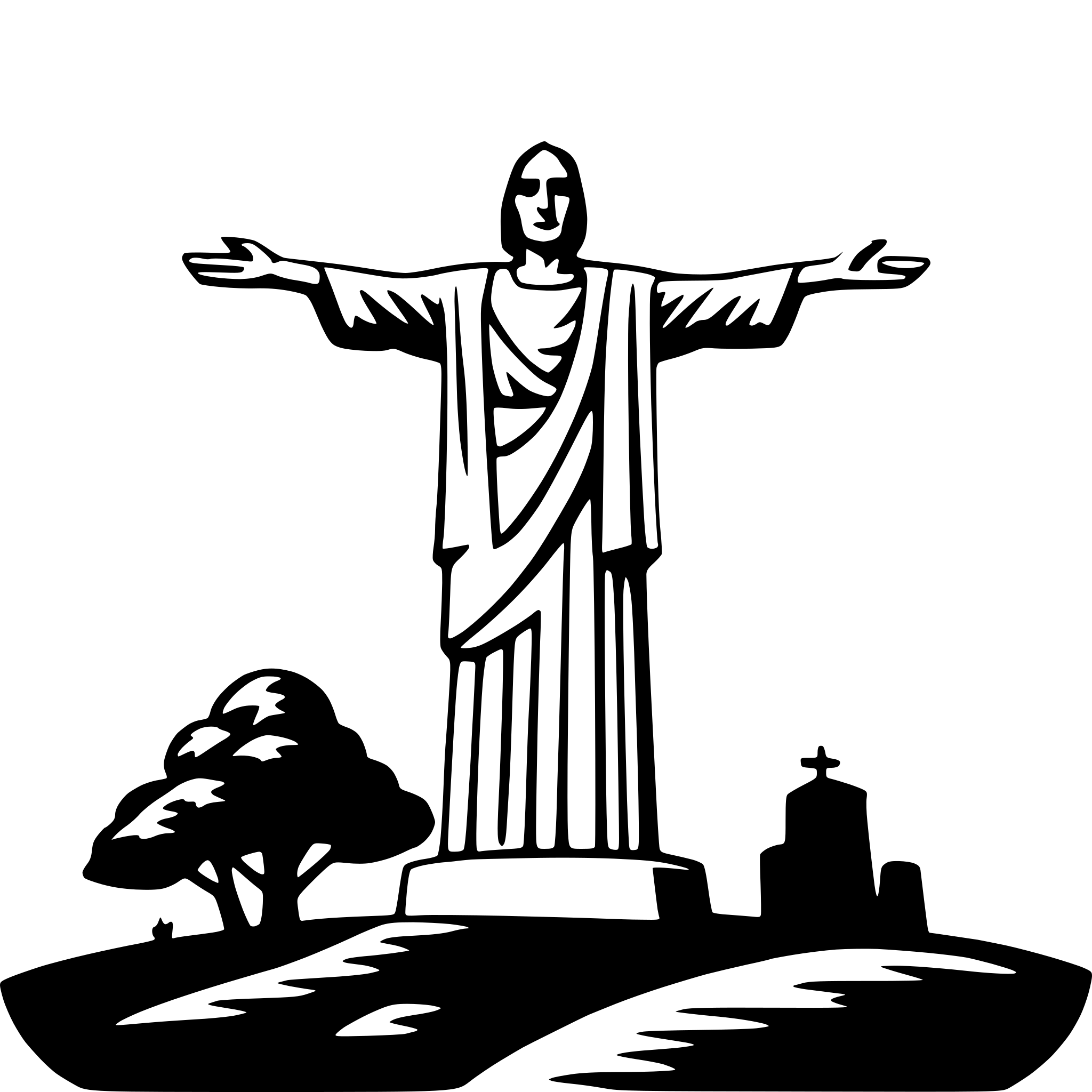 AI-generated SVG of a christ the redeemer