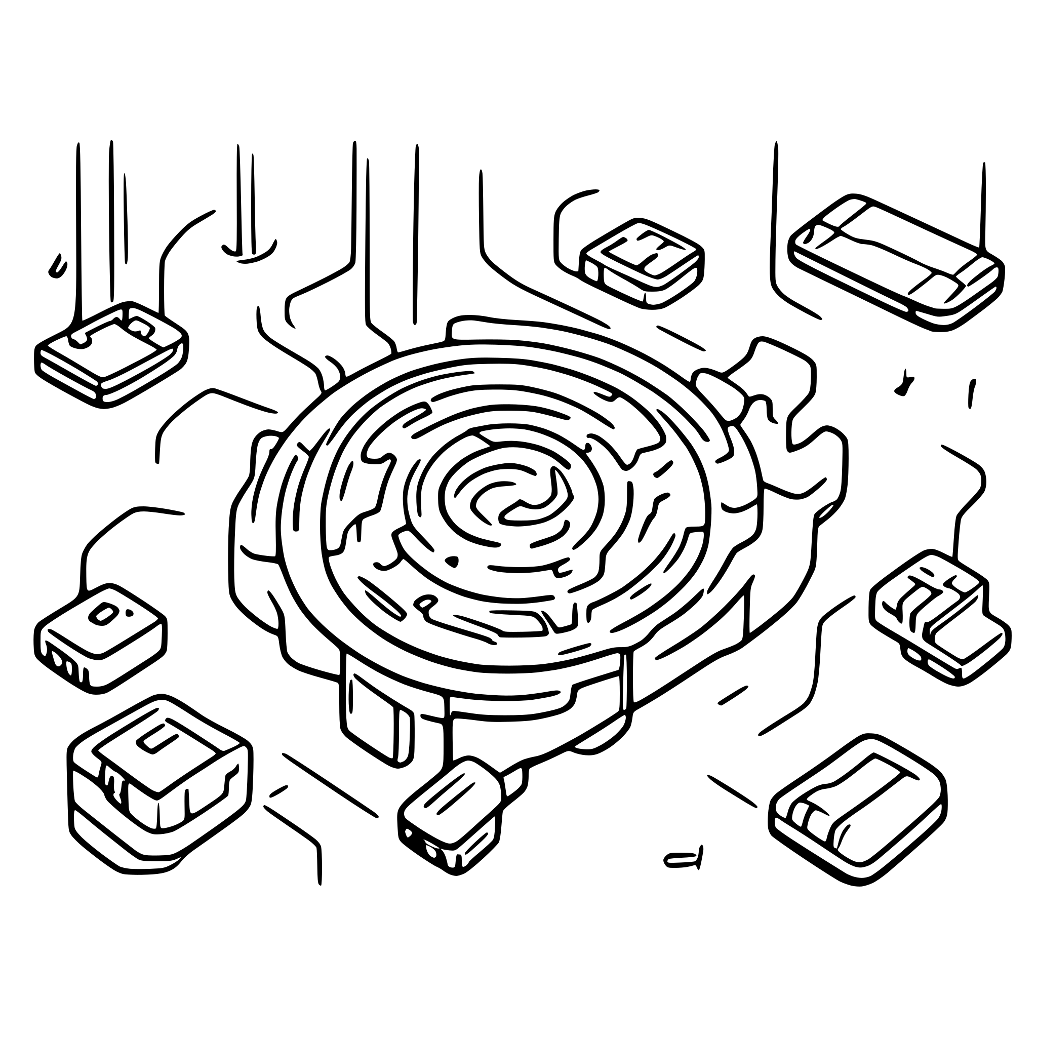 Svg bundle for electrical circuits repeating pattern ai generated