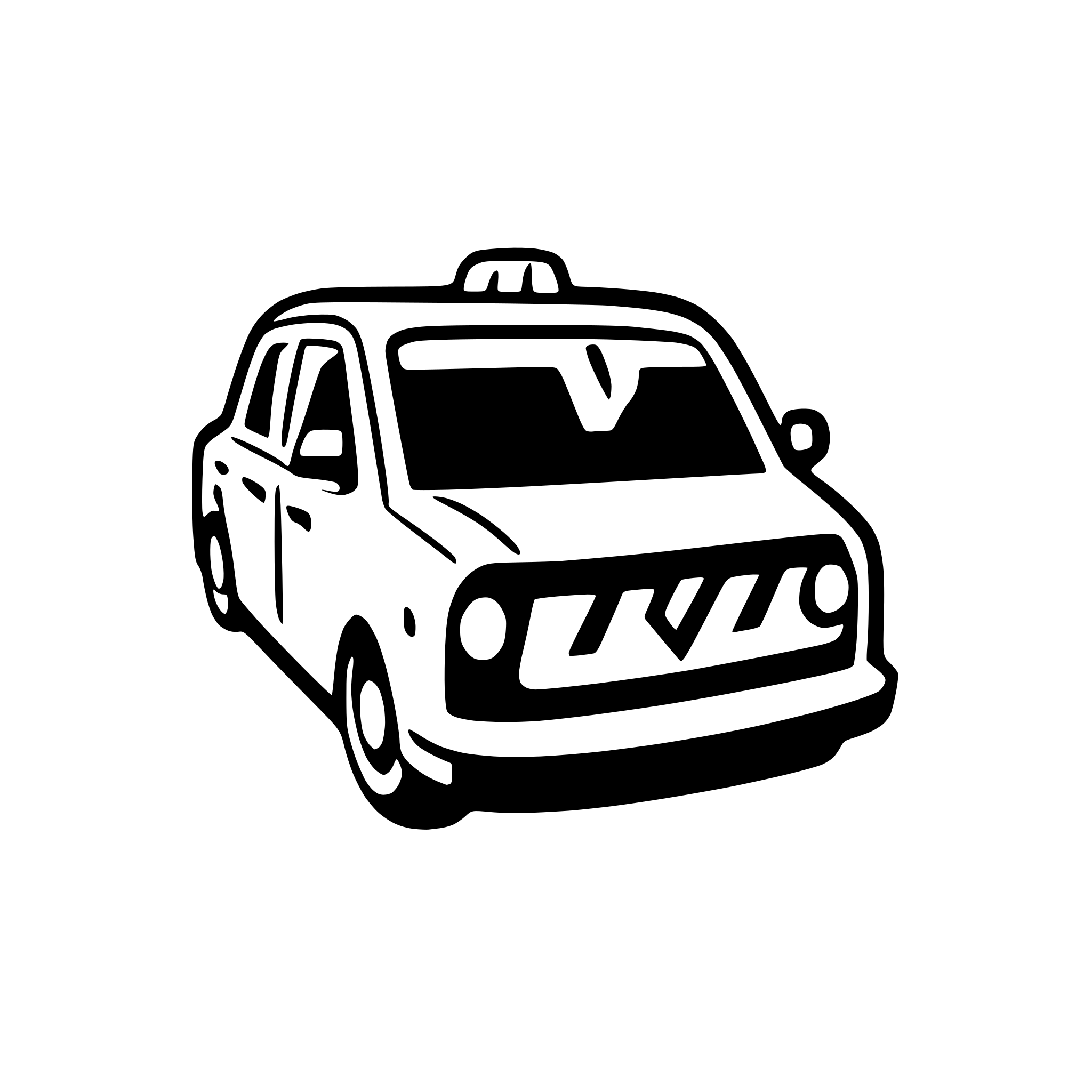 AI-generated SVG of a taxi car icon top side svg