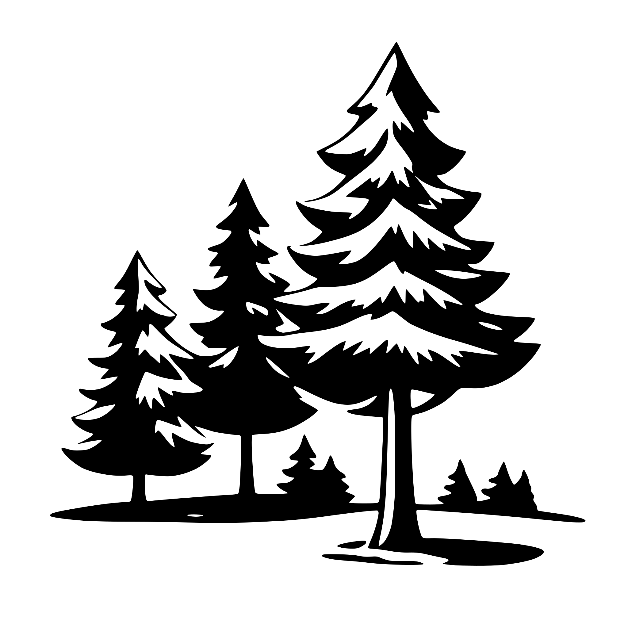 AI-generated SVG of 'evergreen tree'