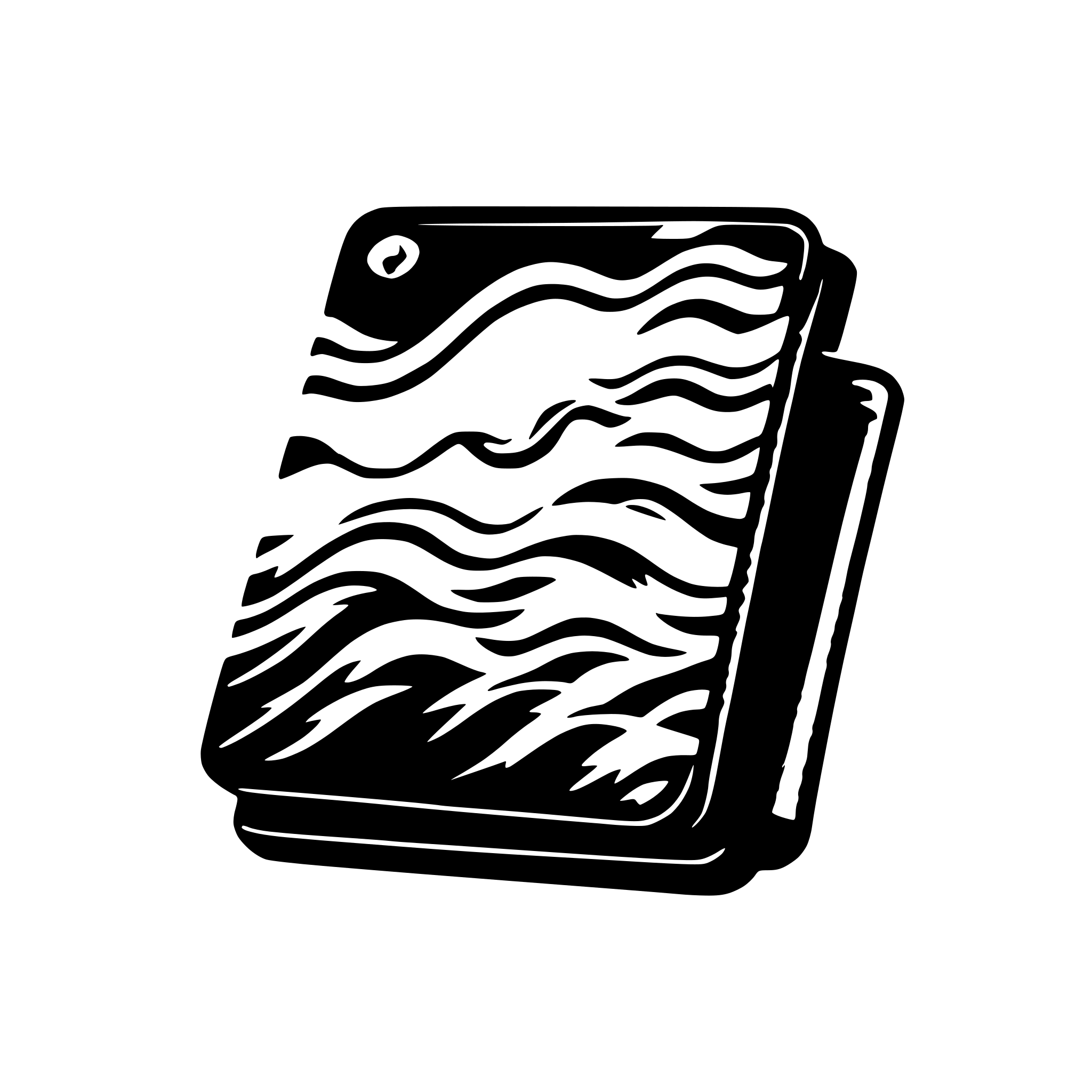 AI-generated SVG of 'A wallet with a credit card and digital waves symbolizing contactless payment.'