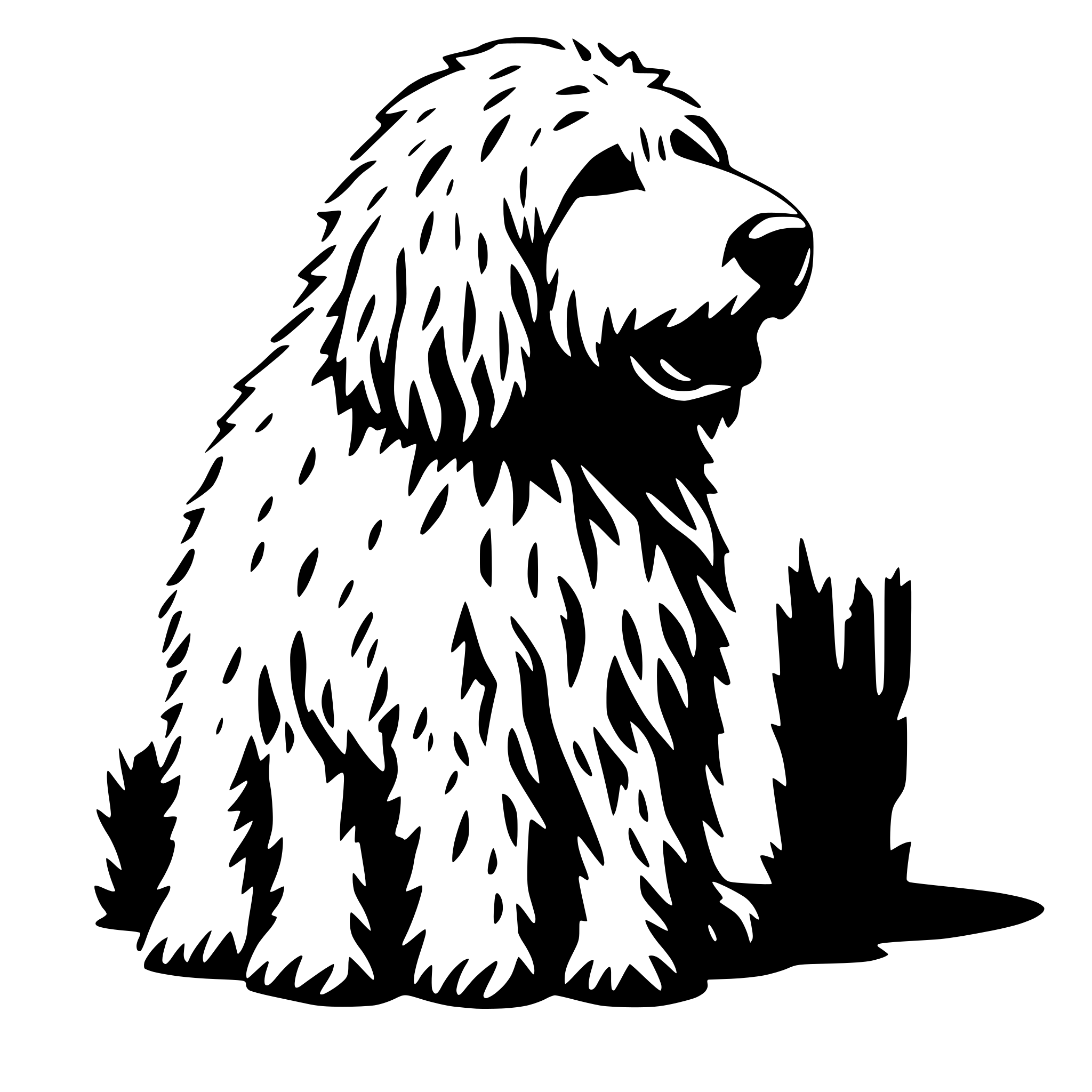 AI-generated SVG of 'Komondor'