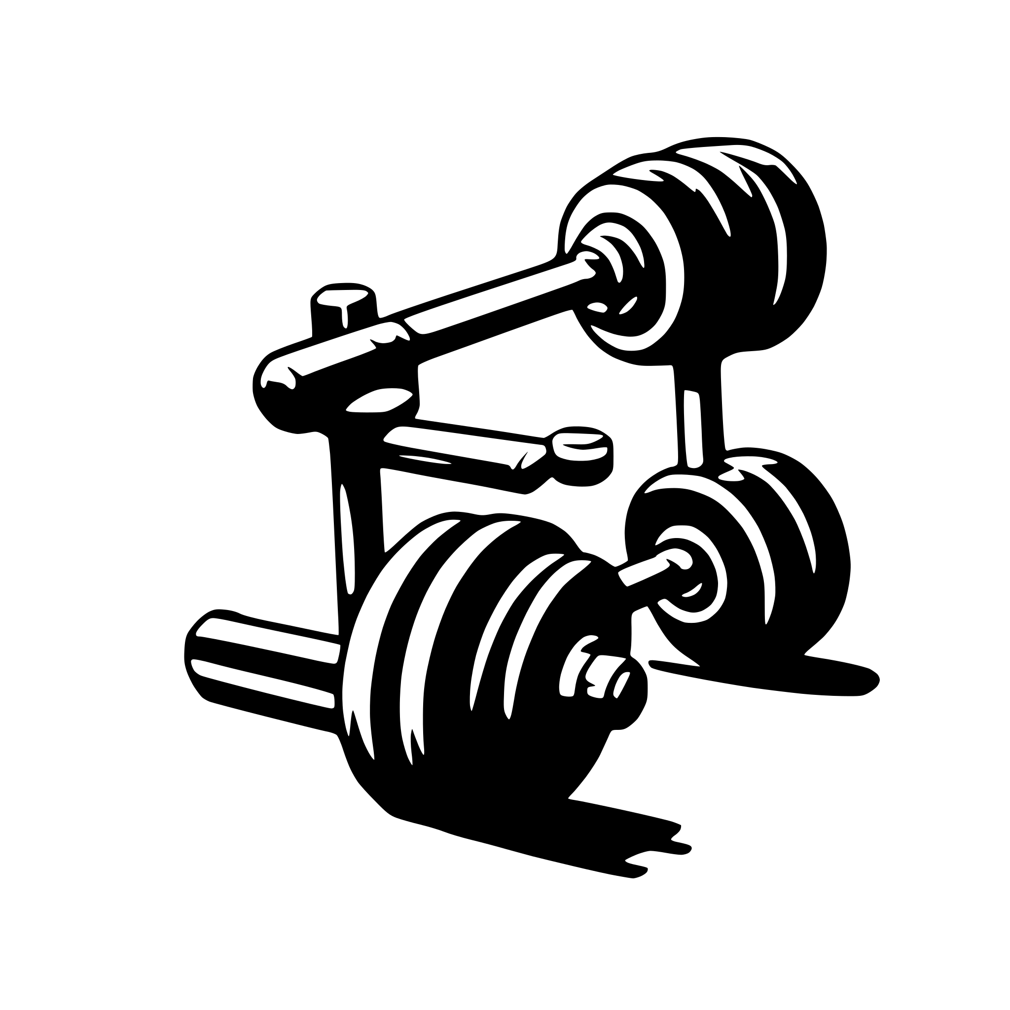 AI-generated SVG of 'dumbbell'