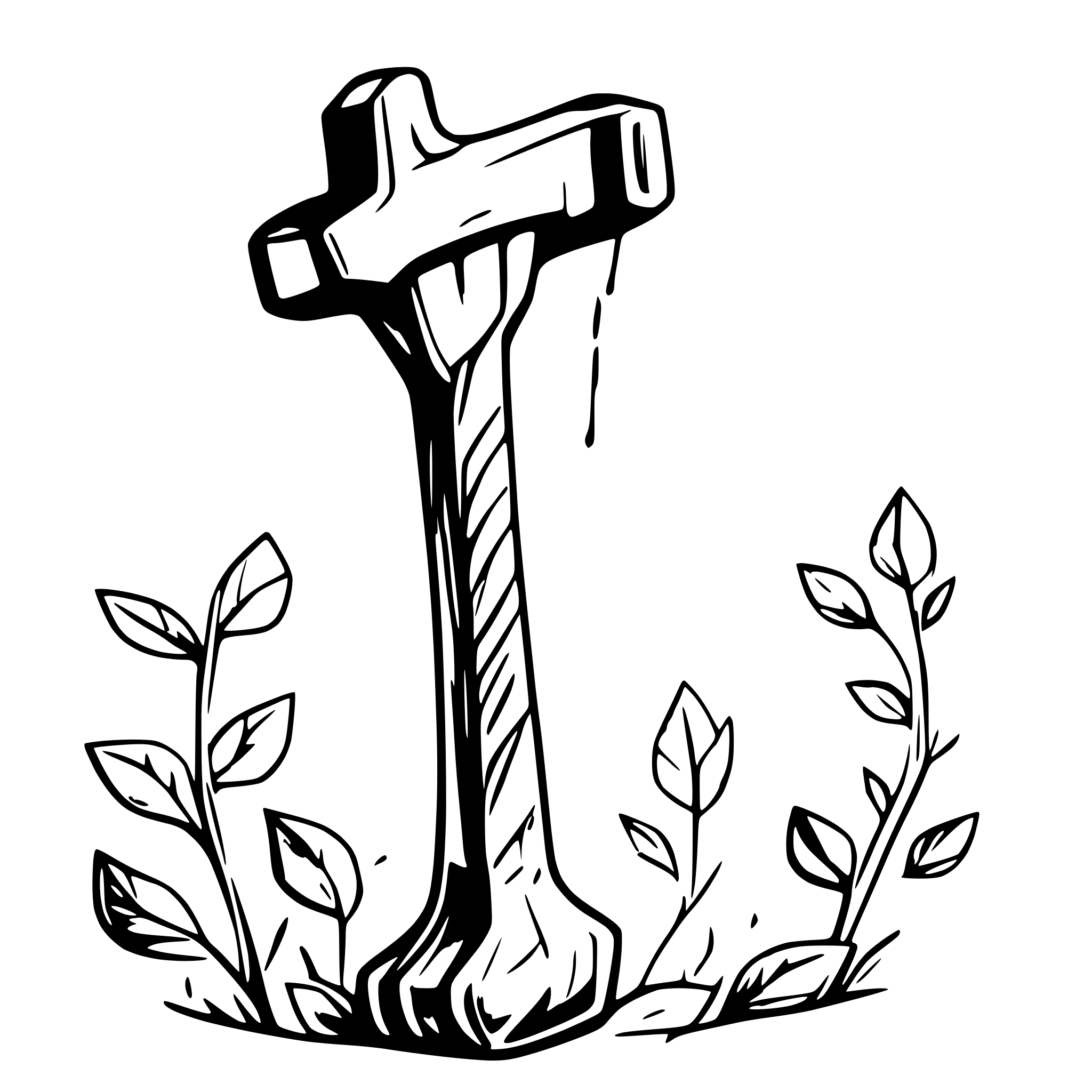 AI-generated SVG of a a sledgehammer for war