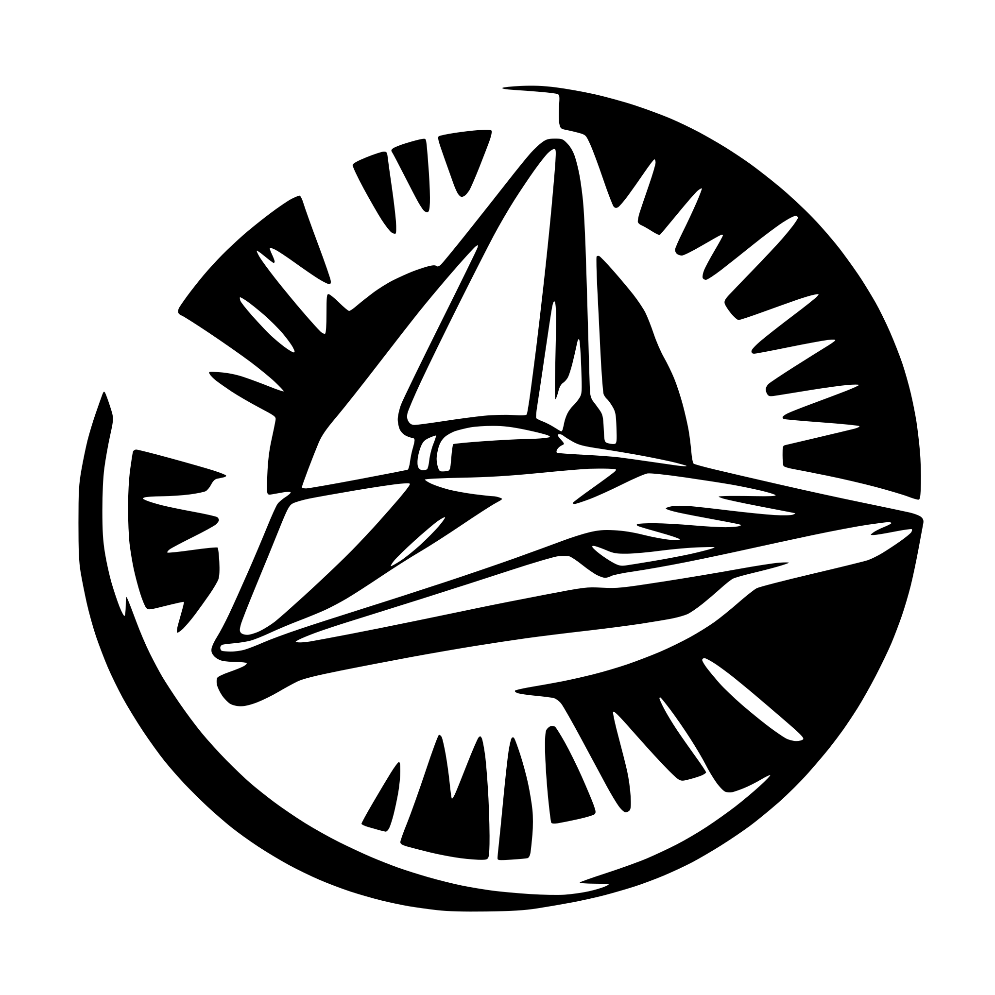 AI-generated SVG of a a simple logo for a student team building a solar plane. no text. square format