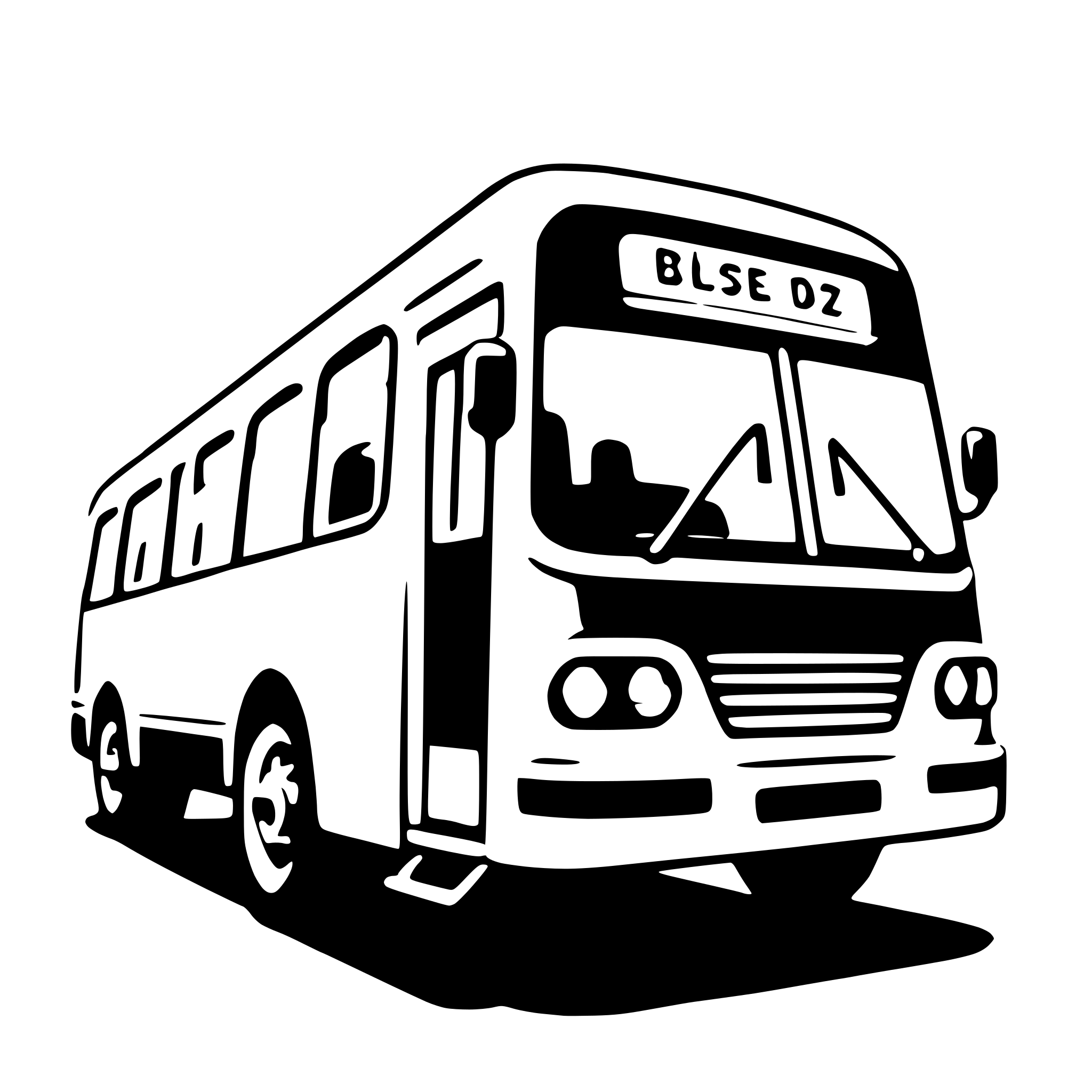 AI-generated SVG of a articulated bus