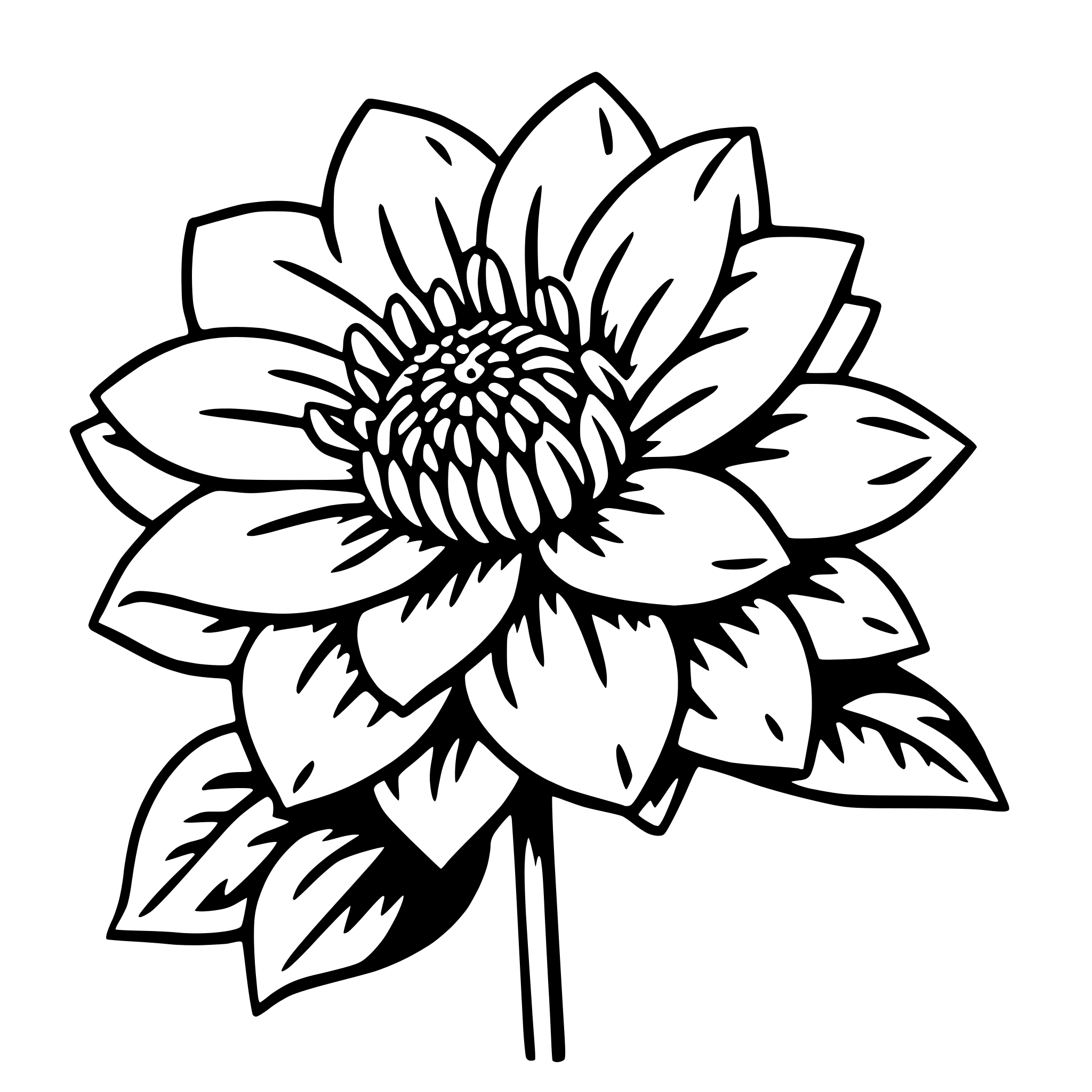 AI-generated SVG of 'dahlia'