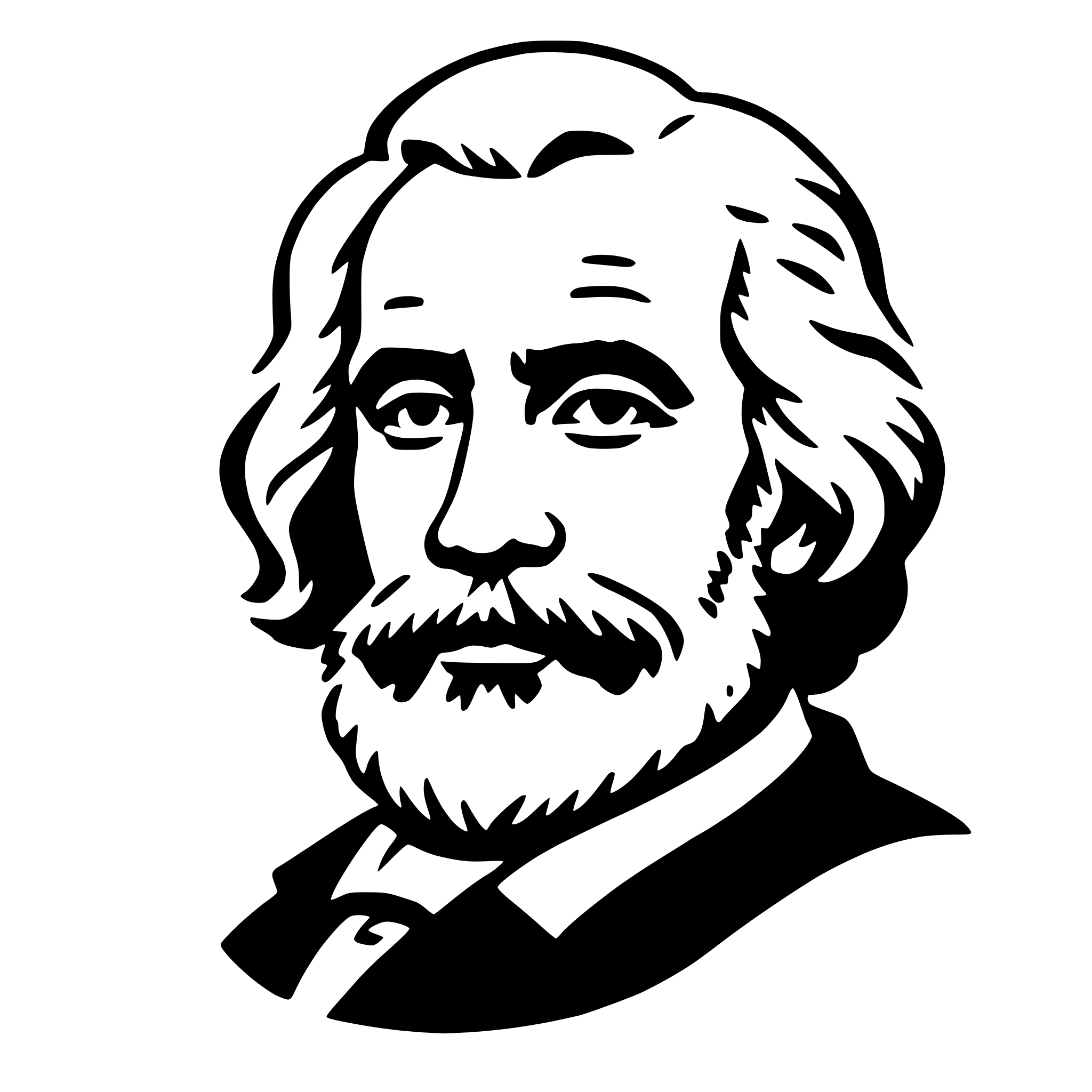 AI-generated SVG of 'karl marx'