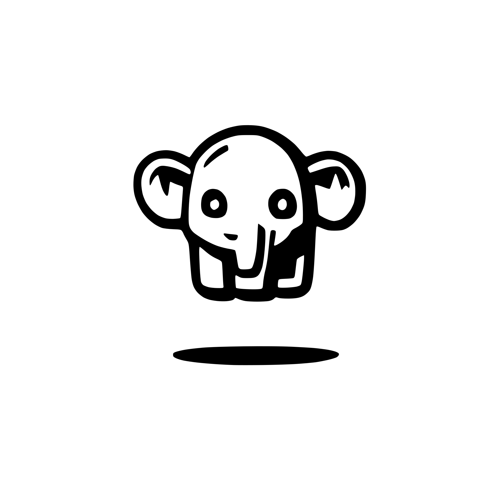AI-generated SVG of a A ghost elephant