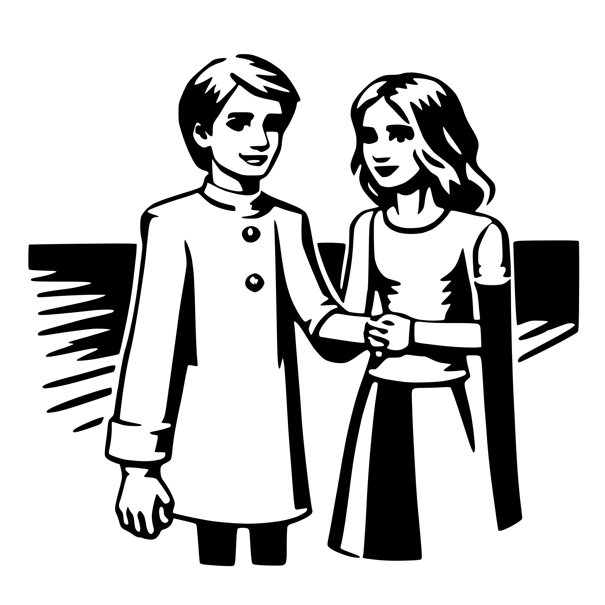 AI-generated SVG of a couple holding hands