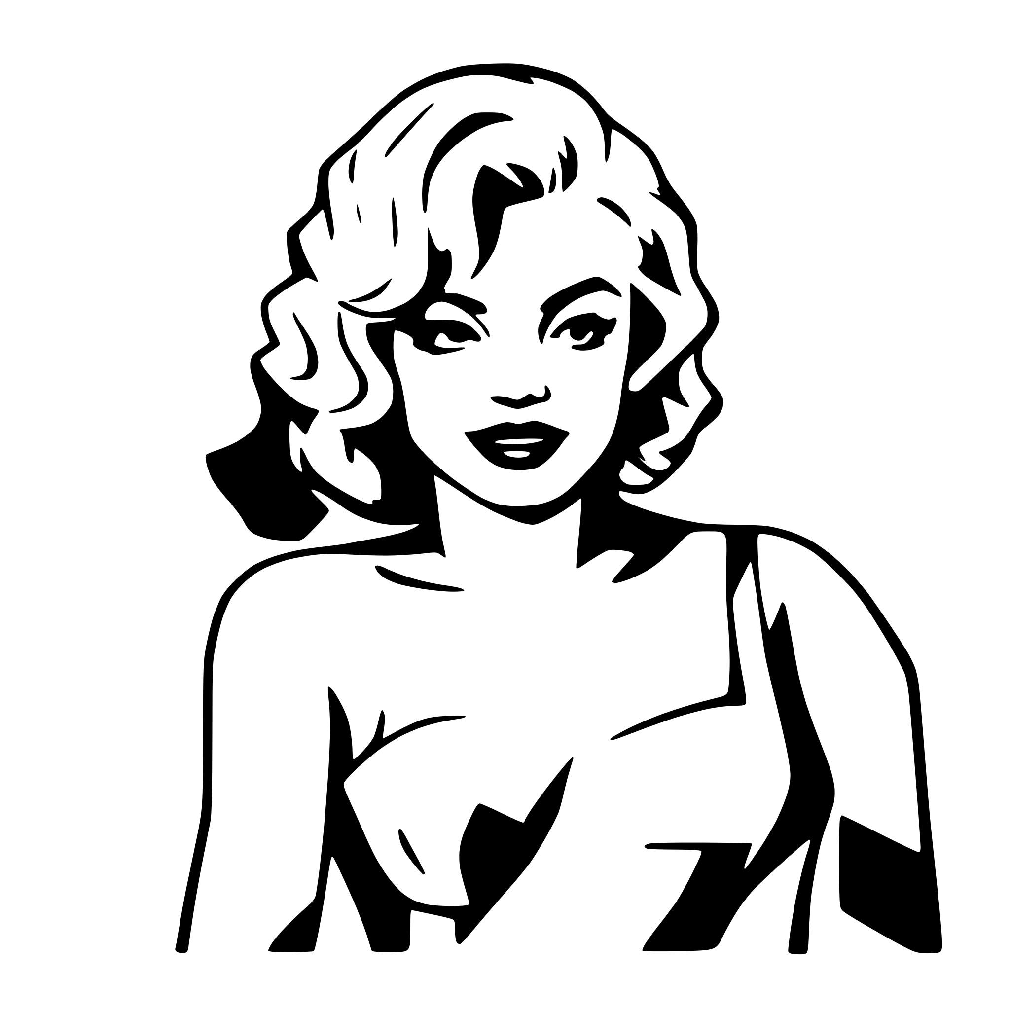 AI-generated SVG of a Marilyn Monroe