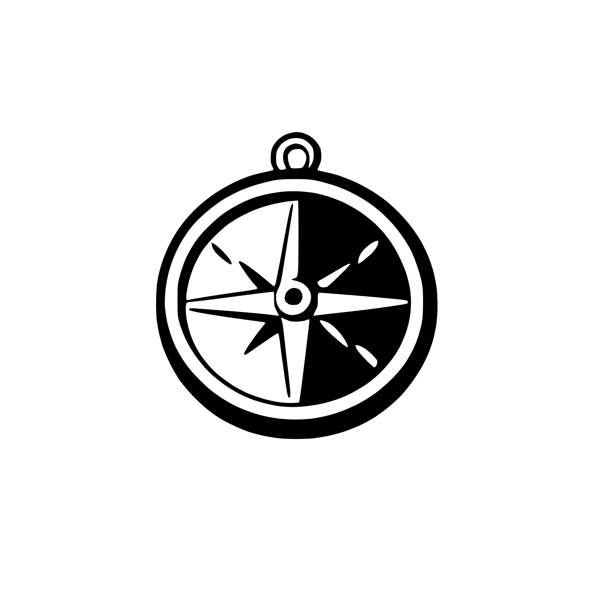 AI-generated SVG of 'compass with directional arrows'