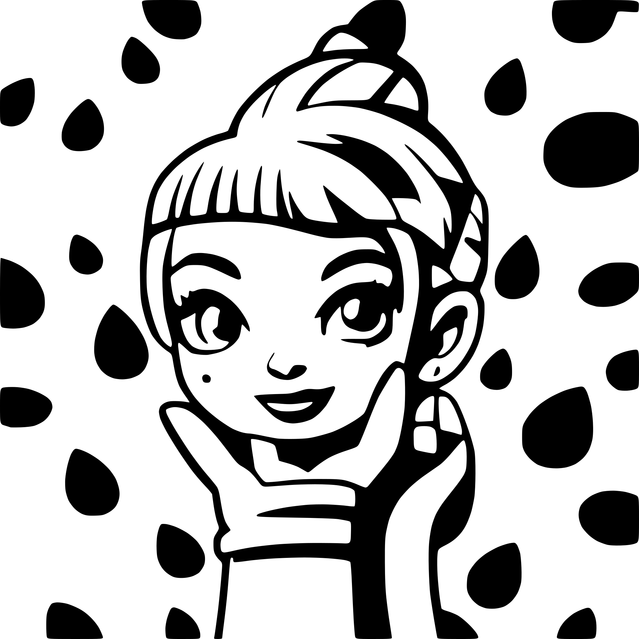 AI-generated SVG of a Unas nalgas con granos para colorear