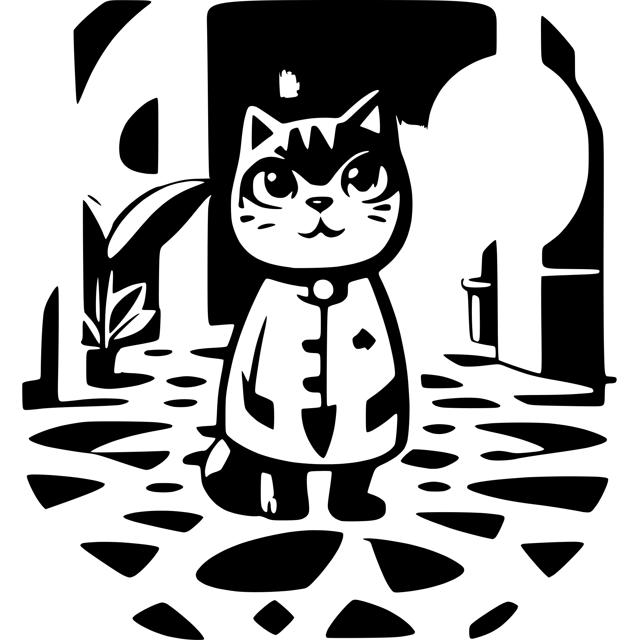 AI-generated SVG of a cat turned with its back and its head turned forward and the whole thing framed in cirle