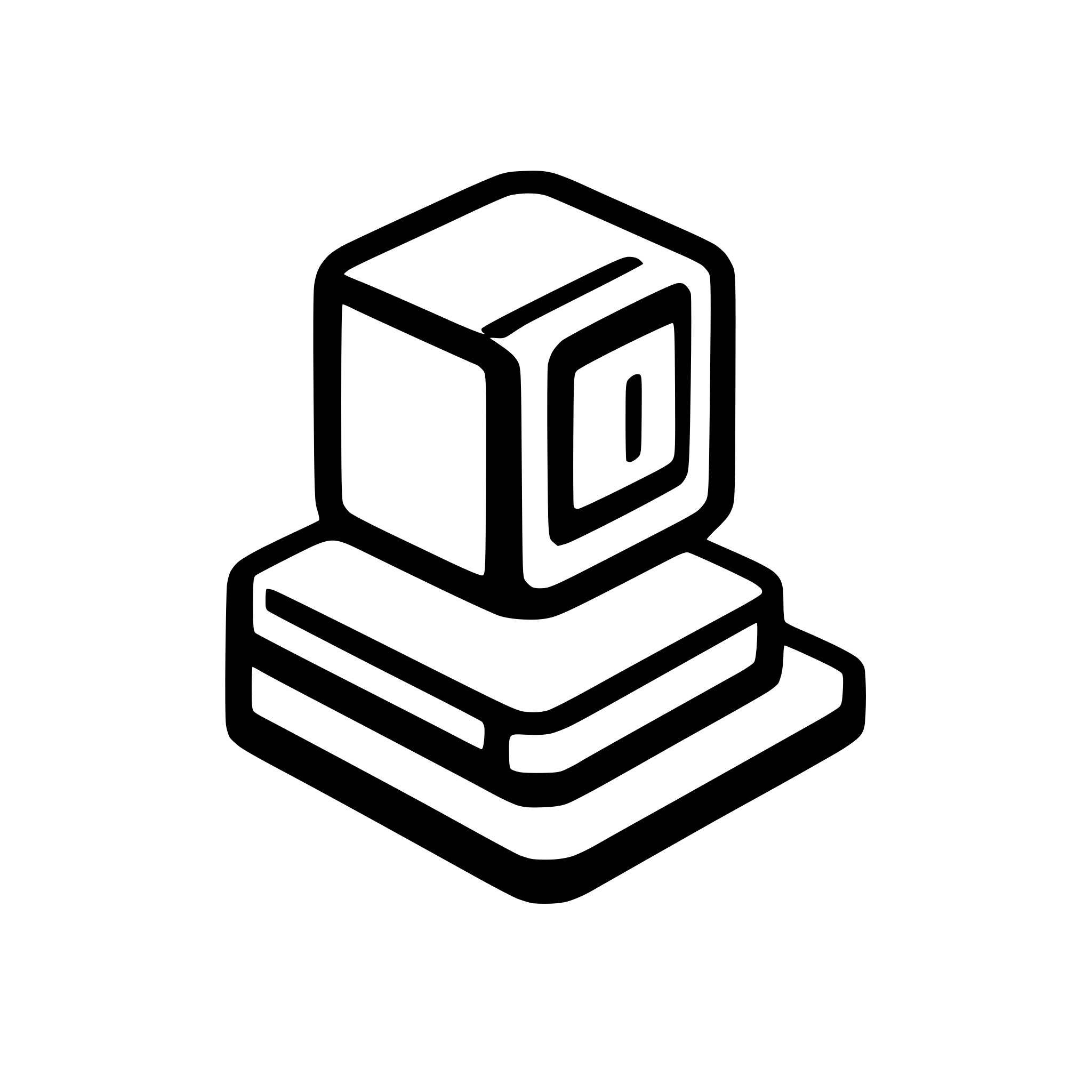AI-generated SVG of a icon featuring a stack of four rounded squares, also known as squircles, viewed from an isometric perspective.  Composition: The shape consists of four identical squircles layered vertically. Each layer is offset slightly from the one below it, creating a sense of three-dimensional depth.  Color Palette: The colors of the layers are arranged in a gradient:  Top Layer: Light, muted green.  Second Layer: Darker, more saturated green.  Third Layer: Light gray.  Bottom Layer: Dark gray.  Perspective
